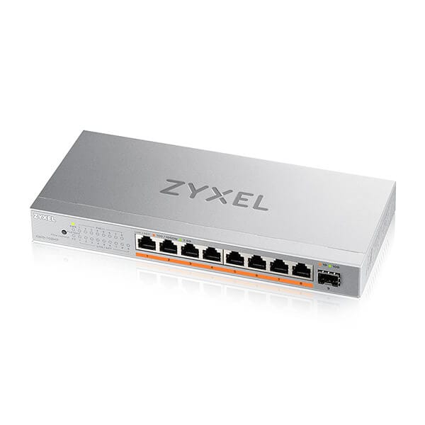 Zyxel XMG-108 8 portti 10/2.5G MultiGig PoE-kytkin ilman hallintaa