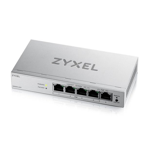 Zyxel GS1200-5HPV3 5 portin Gigabit PoE Web / Smart Managed -kytkimet
