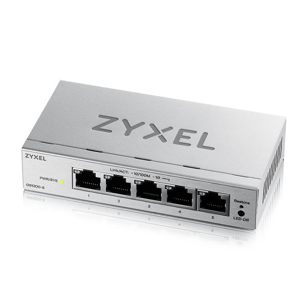 Zyxel GS1200-5V3 5 port gigabitin web / älykäs hallittu kytkin