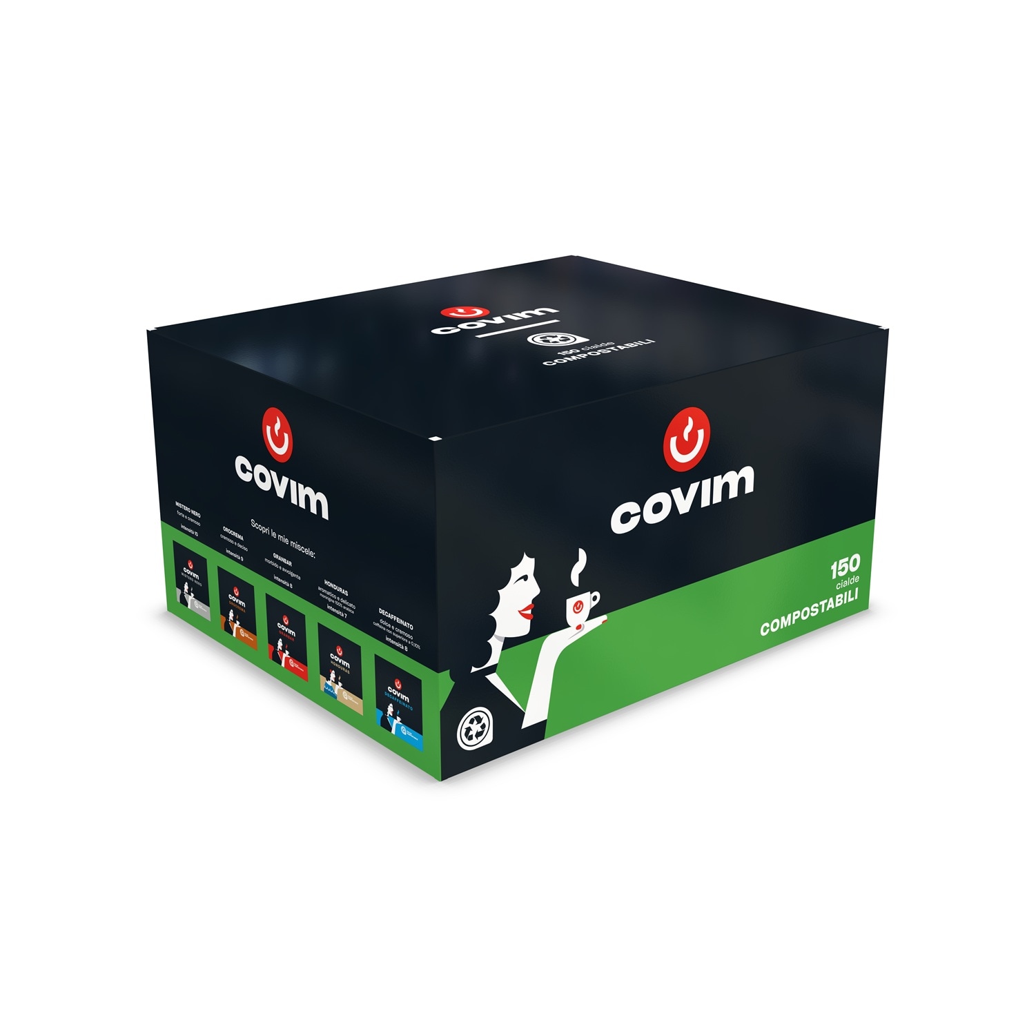 covim GRANBAR 44mm ESE System kahvipodit 150 kpl 7 g kukin