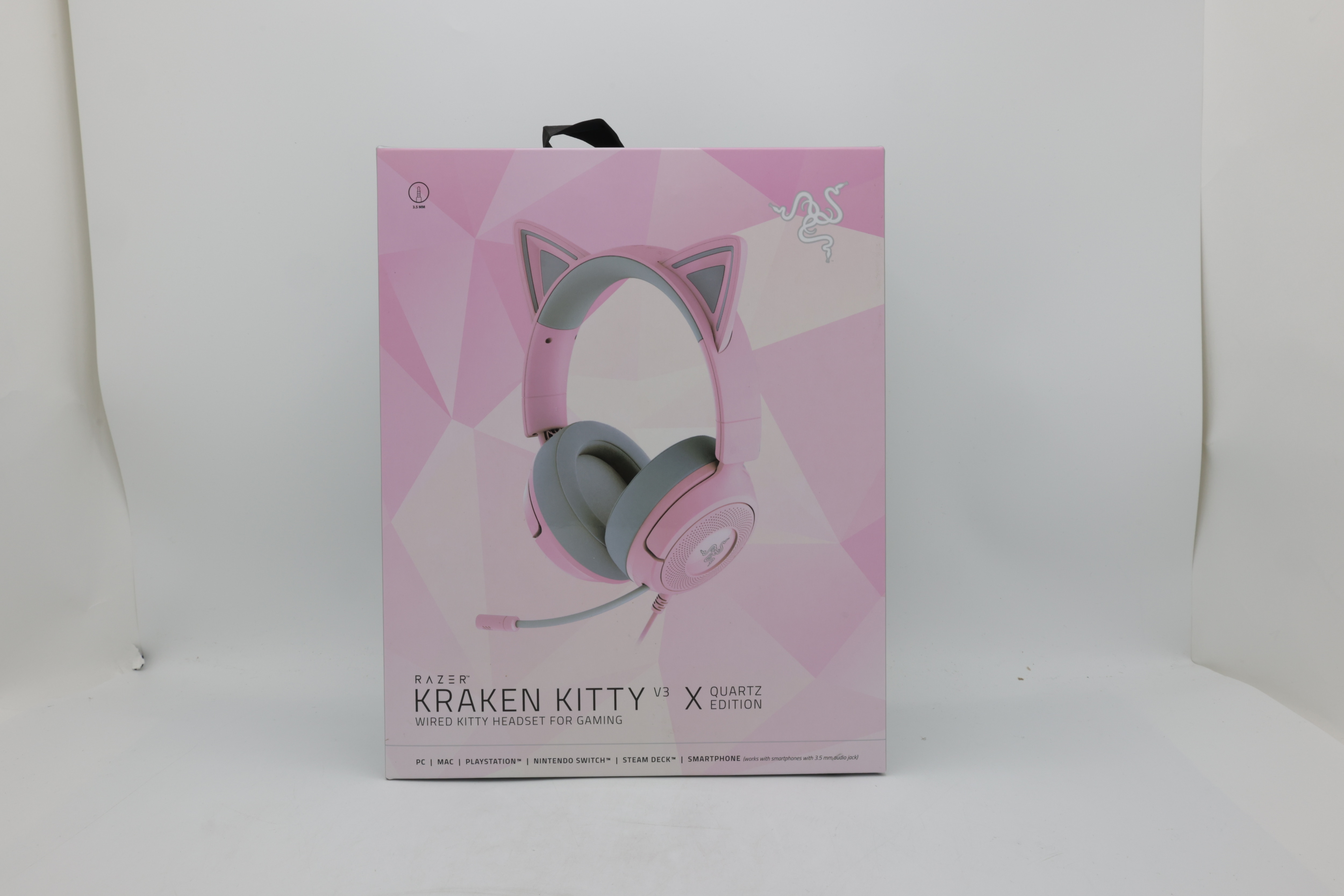 Razer Kraken Kitty V3 X -langallinen pelikuuloke, kvartsiväri