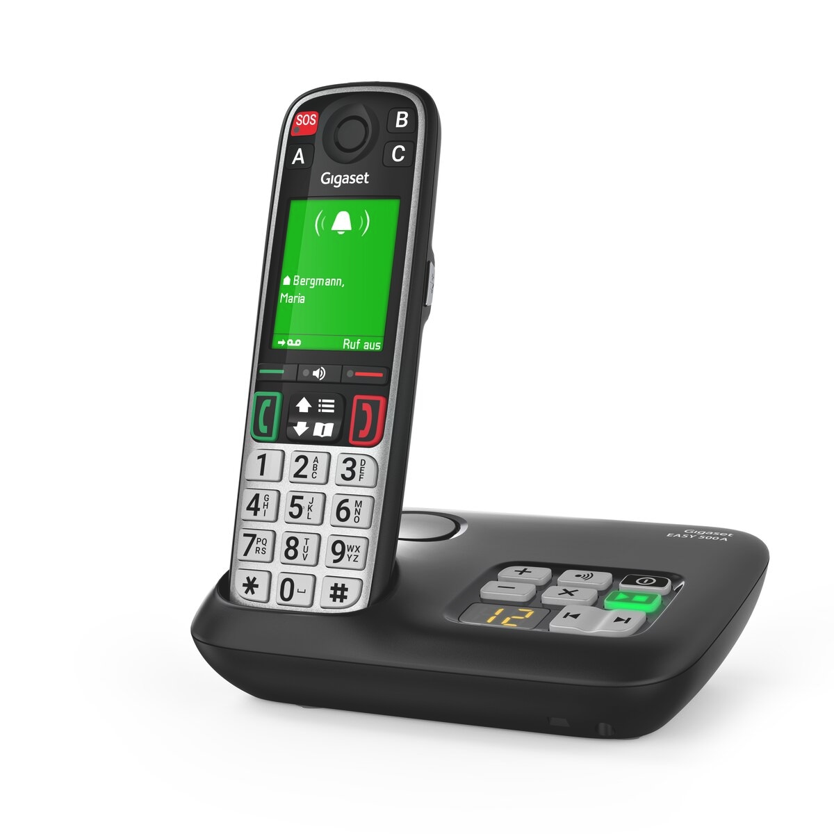 Gigaset EASY 500A DECT-latausasema, mukana 1 kpl luuria (SOS/LS life style)AB – musta