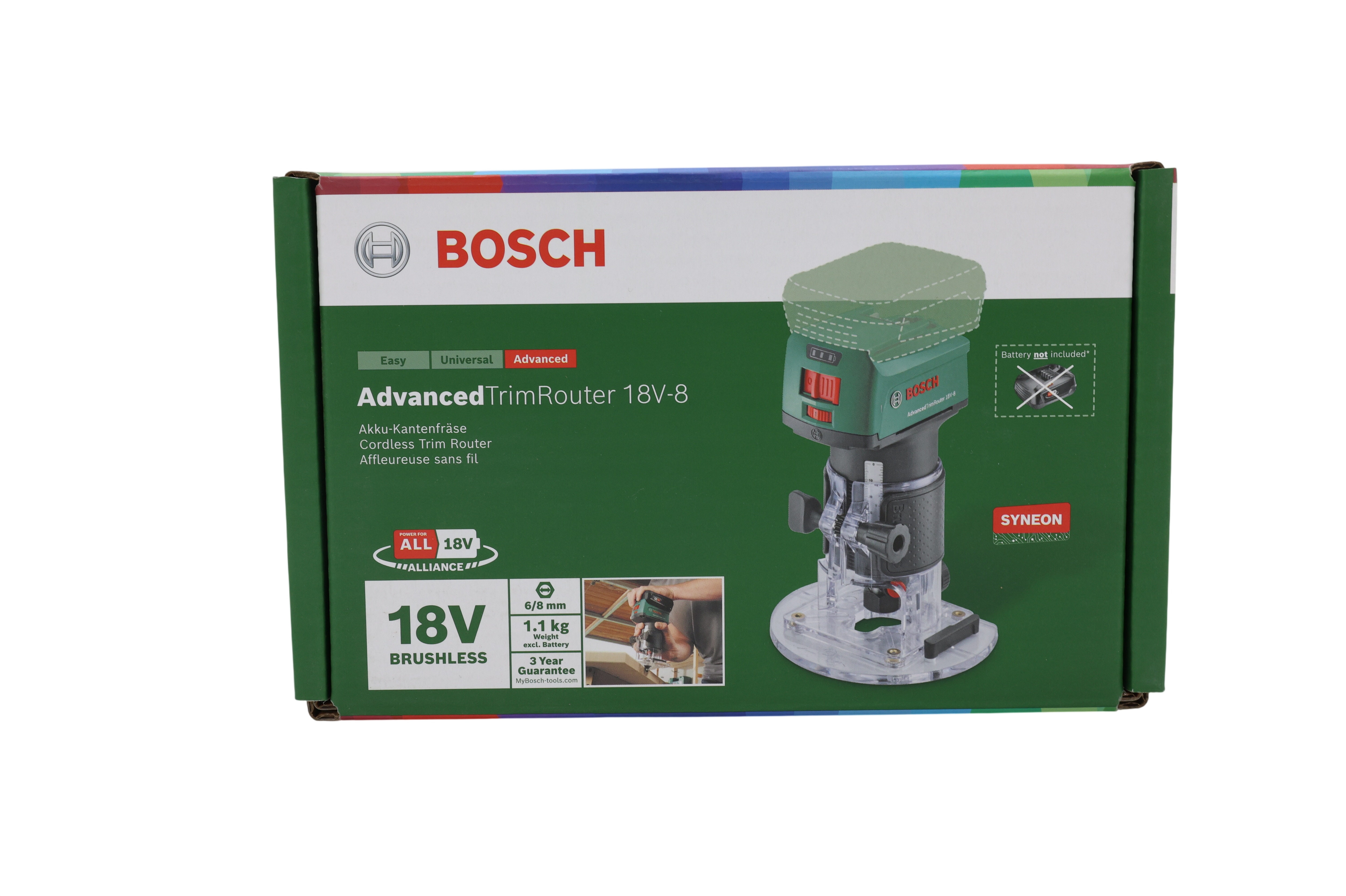Bosch AdvancedTrimRouter 18V-8 – akkukäyttöinen reunajyrsin (ilman akkua)
