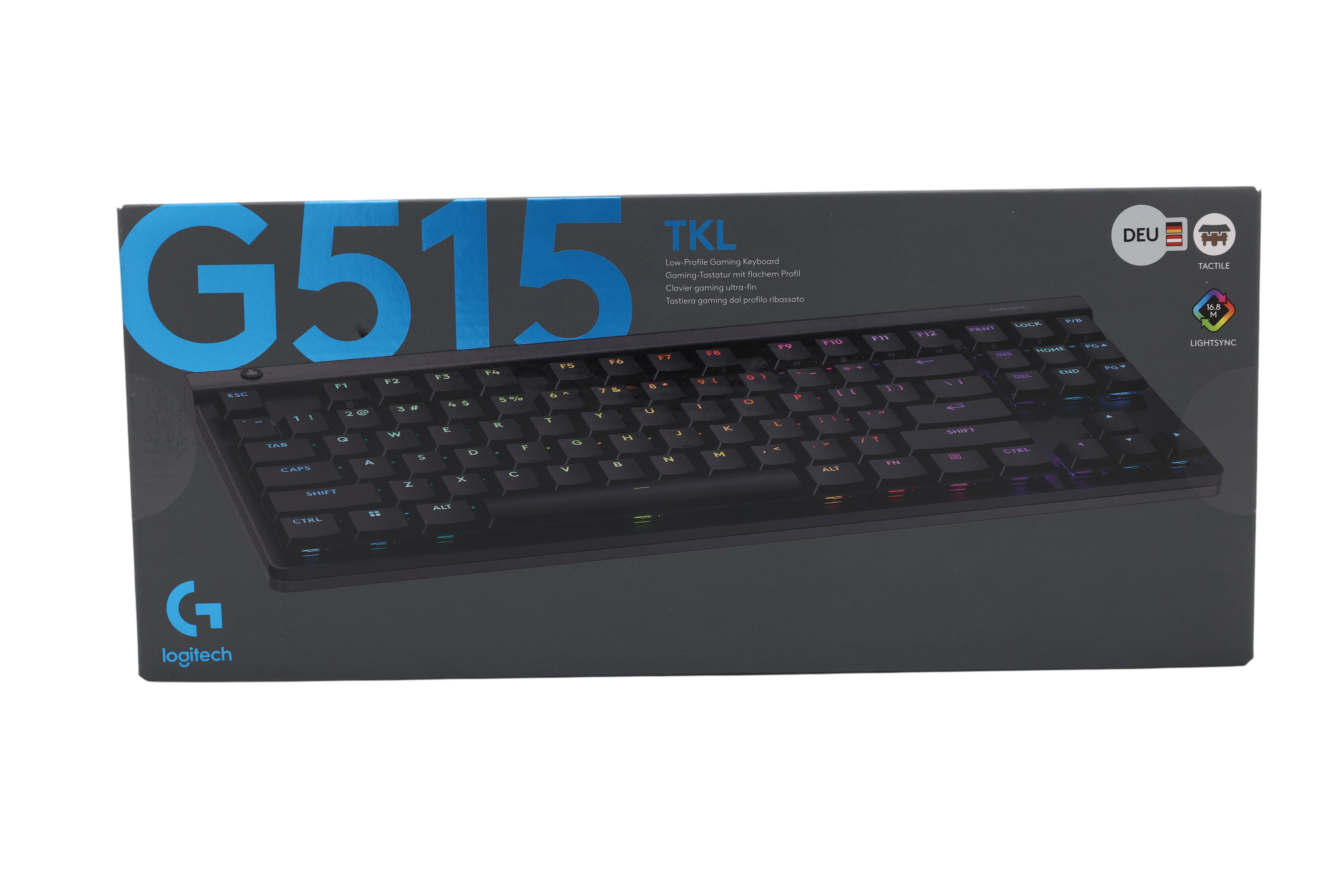 Logitech G G515 TKL pitkänomainen pelinäppäimistö, QWERTZ, musta