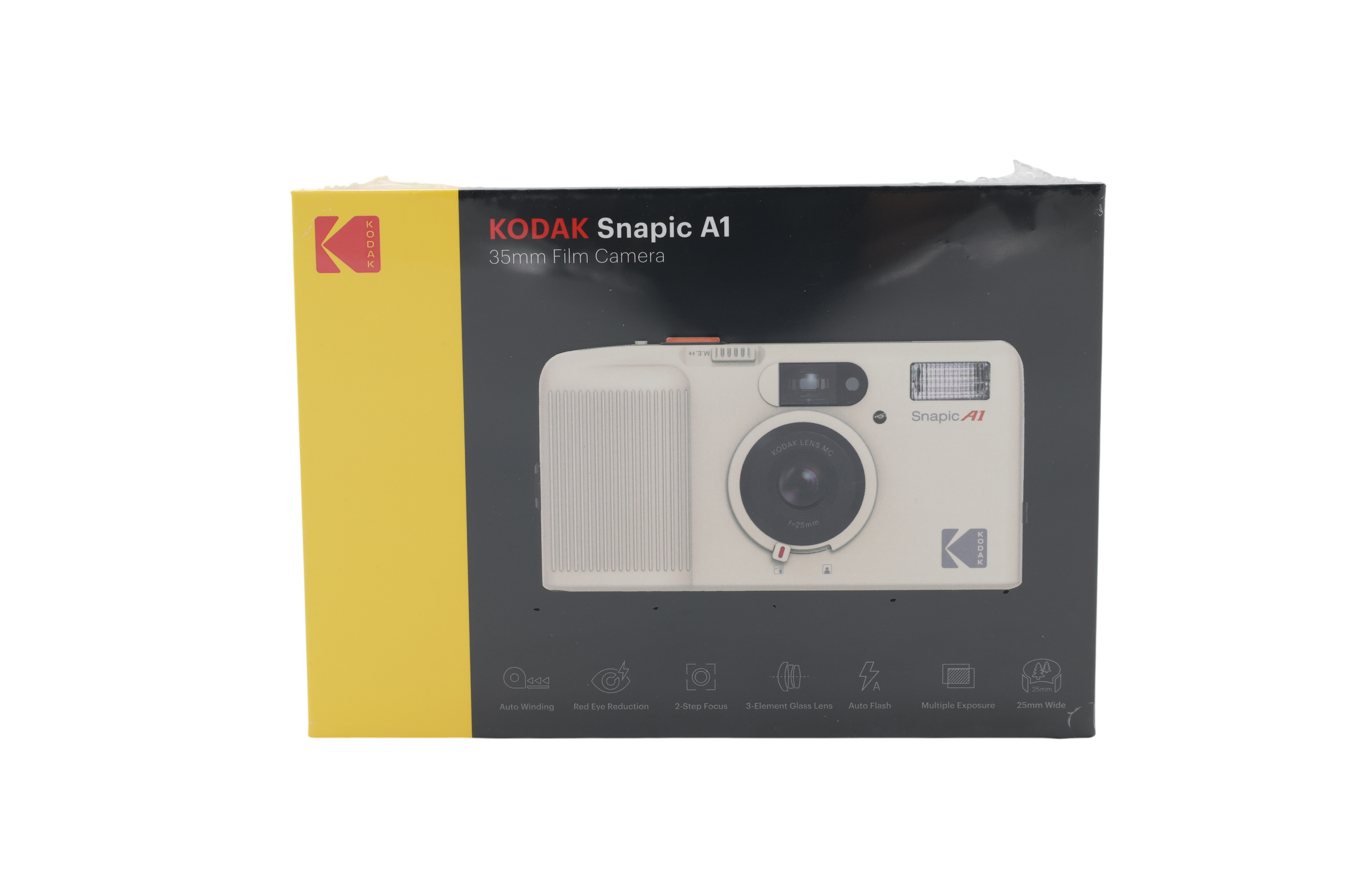 Kodak Snapic A1 35 mm:n filmikamera, valkoinen