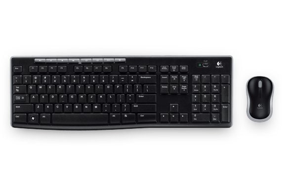 Logitech MK270 -paketti – näppäimistö ja hiiri – langaton DE – musta