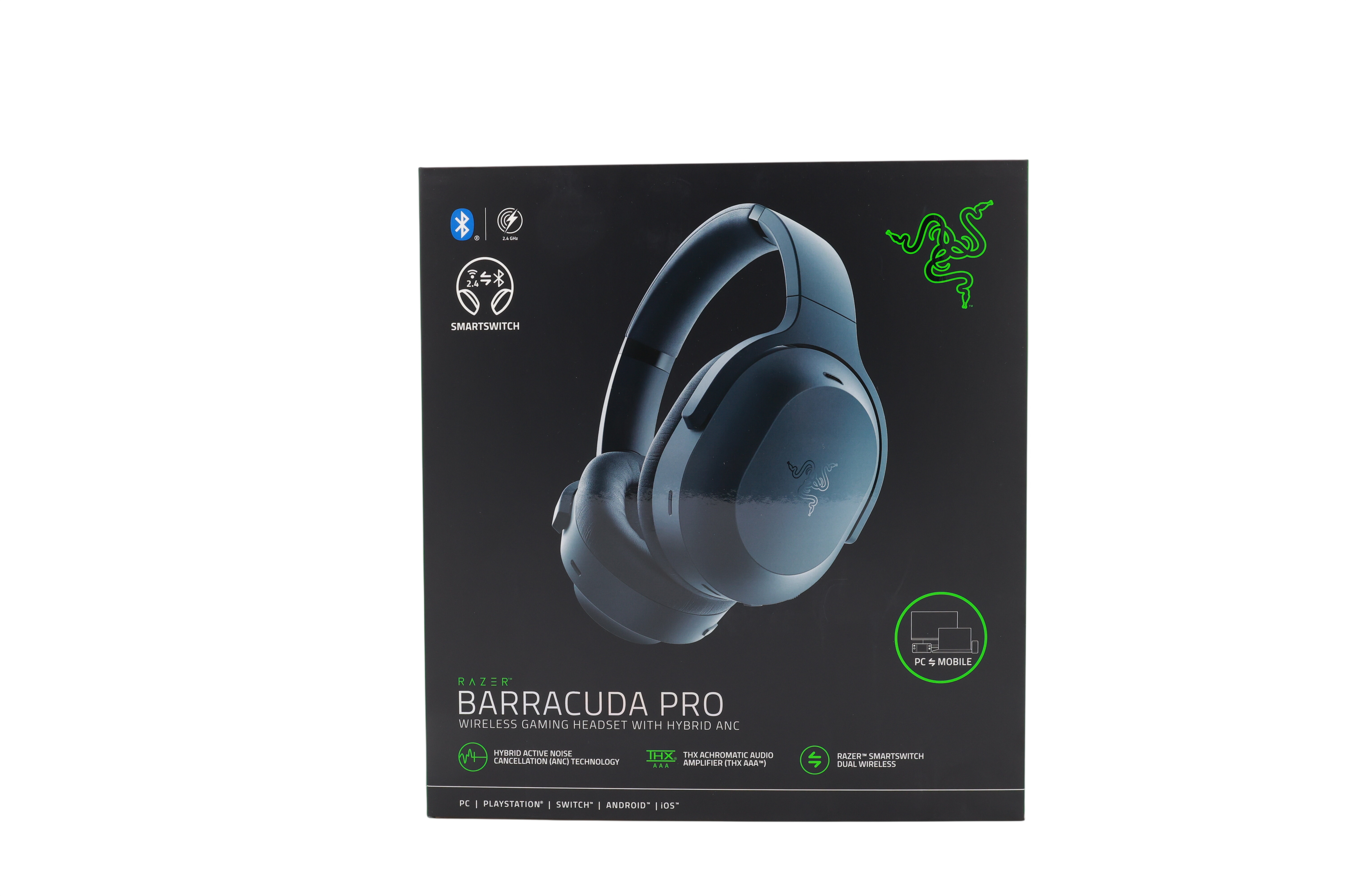 RAZER Barracuda Pro -pelikuulokkeet (langattomat, hybridi-ANC, 50 mm:n kaiuttimet)