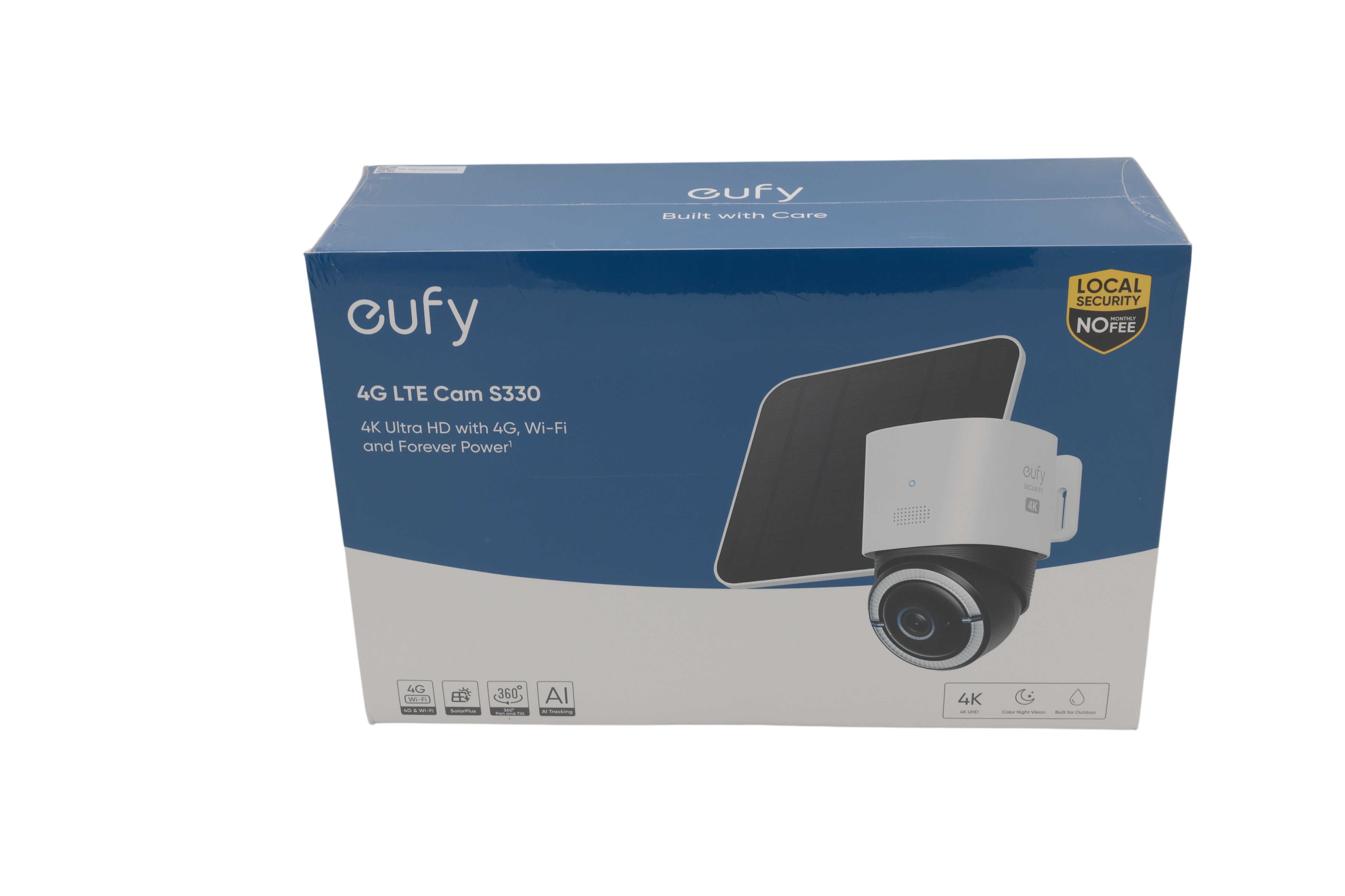 Anker Eufy 4G LTE S330 -ulkokamera aurinkopaneelilla T86p2321, valkoinen