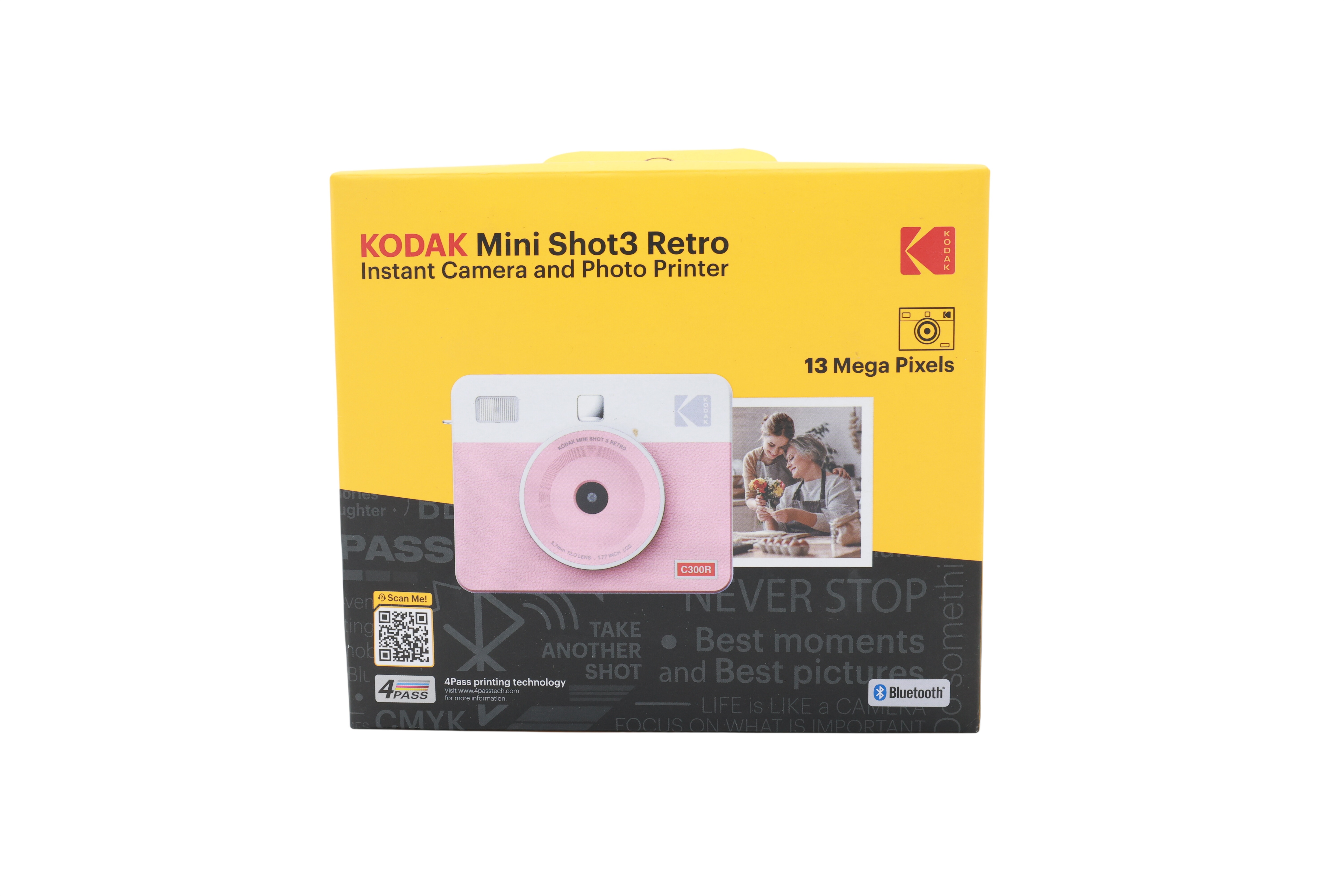 Kodak MINI SHOT 3 RETRO -pikakuvakamera, vaaleanpunainen