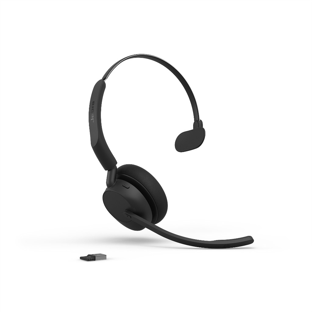 Jabra Evolve3 45 MS Mono, musta, yhdessä Link 390a:n kanssa