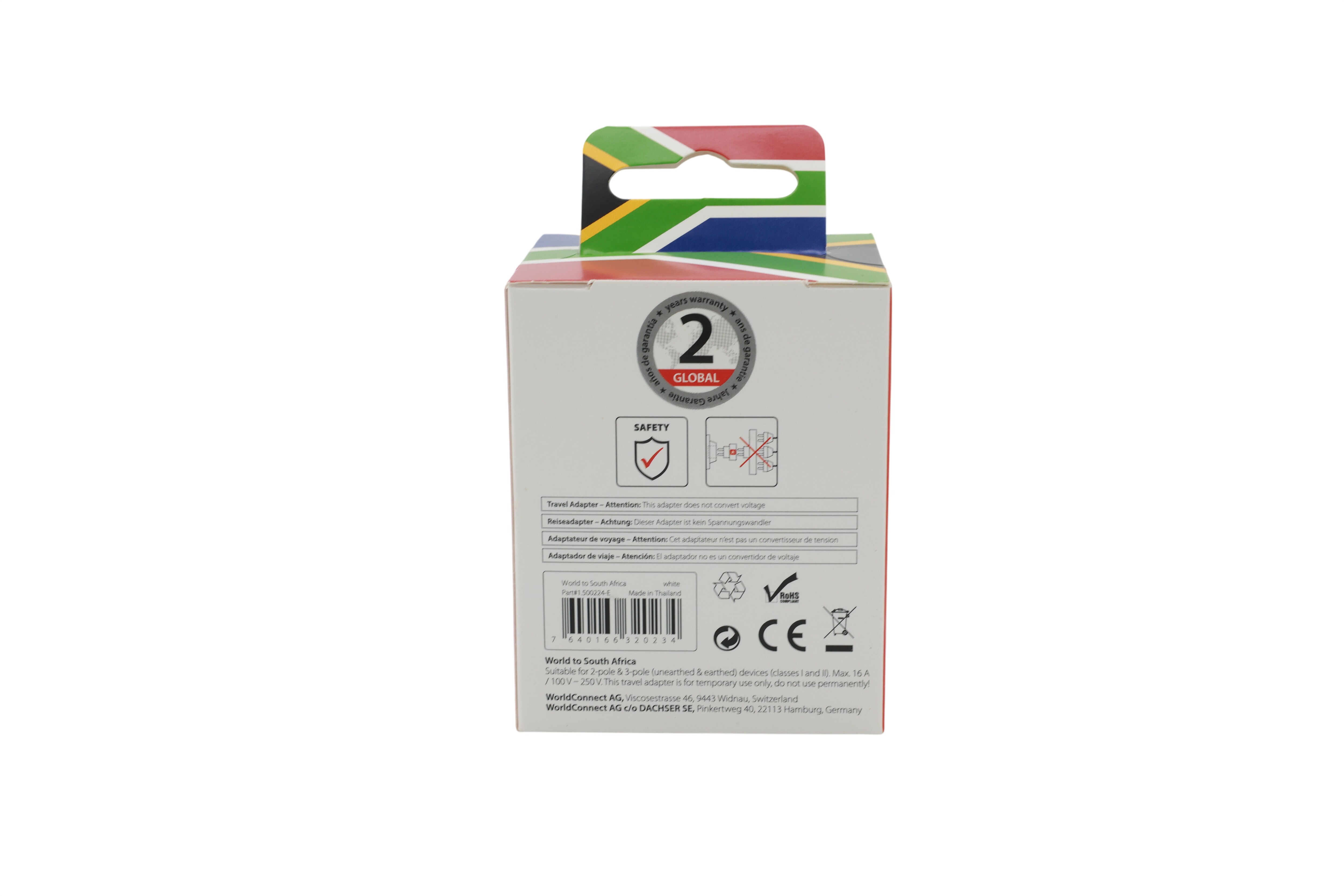 SKROSS World to South Africa White, vähittäismyynti