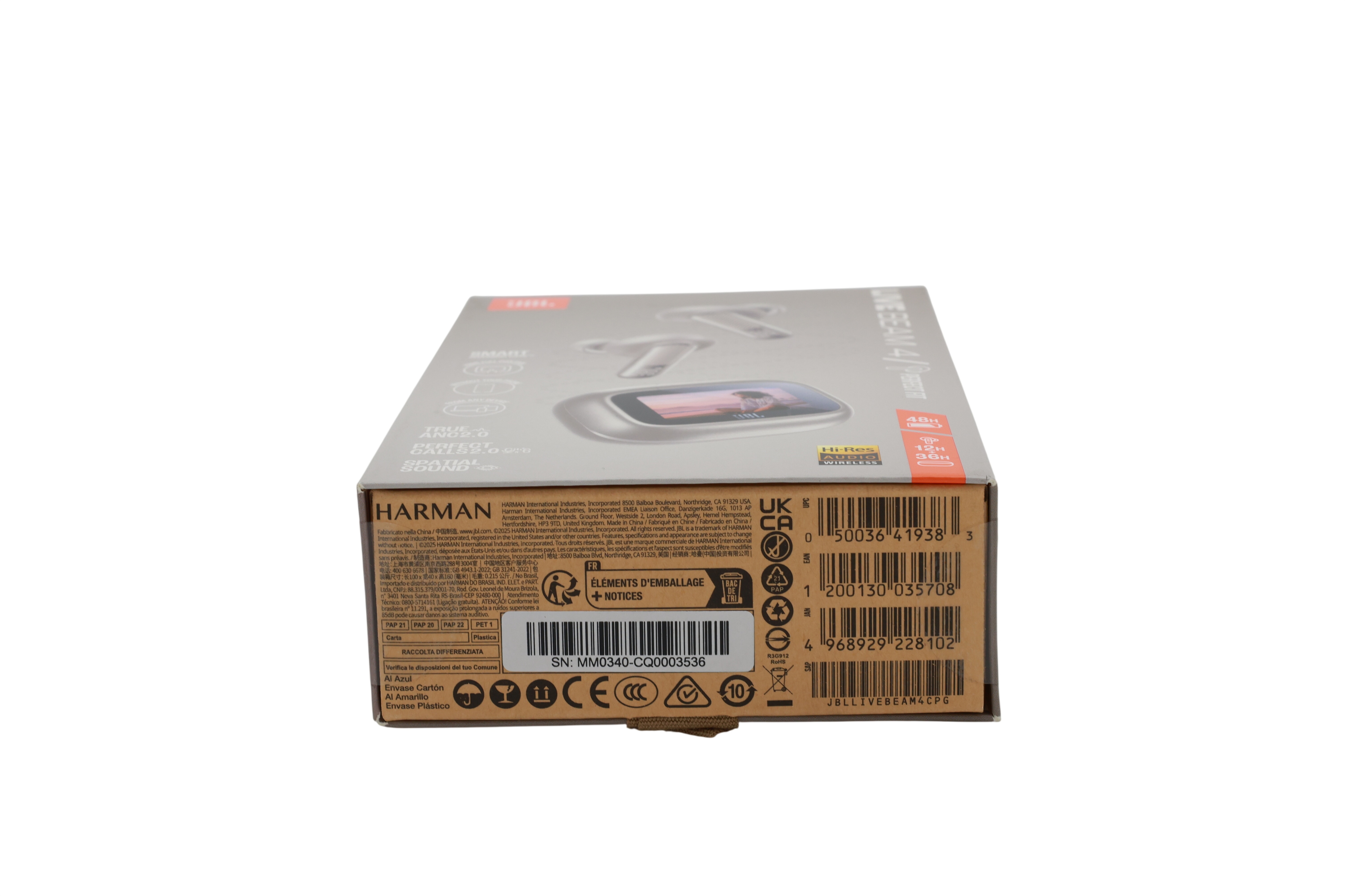 JBL Live Beam 4, langattomat melunvaimennuskuulokkeet, samppanja