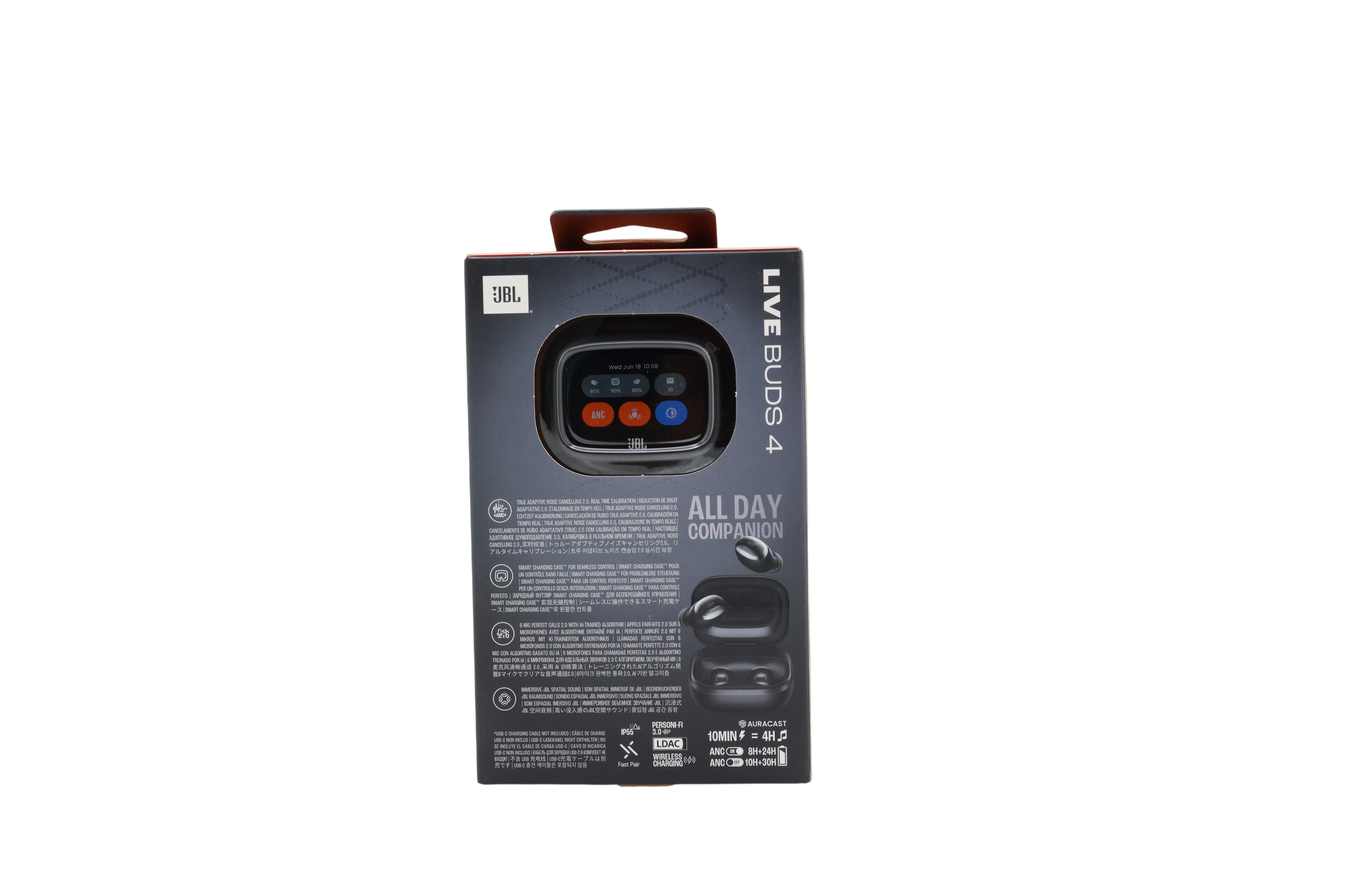 JBL Live Buds 4, langattomat Bluetooth-korvakuulokkeet, musta
