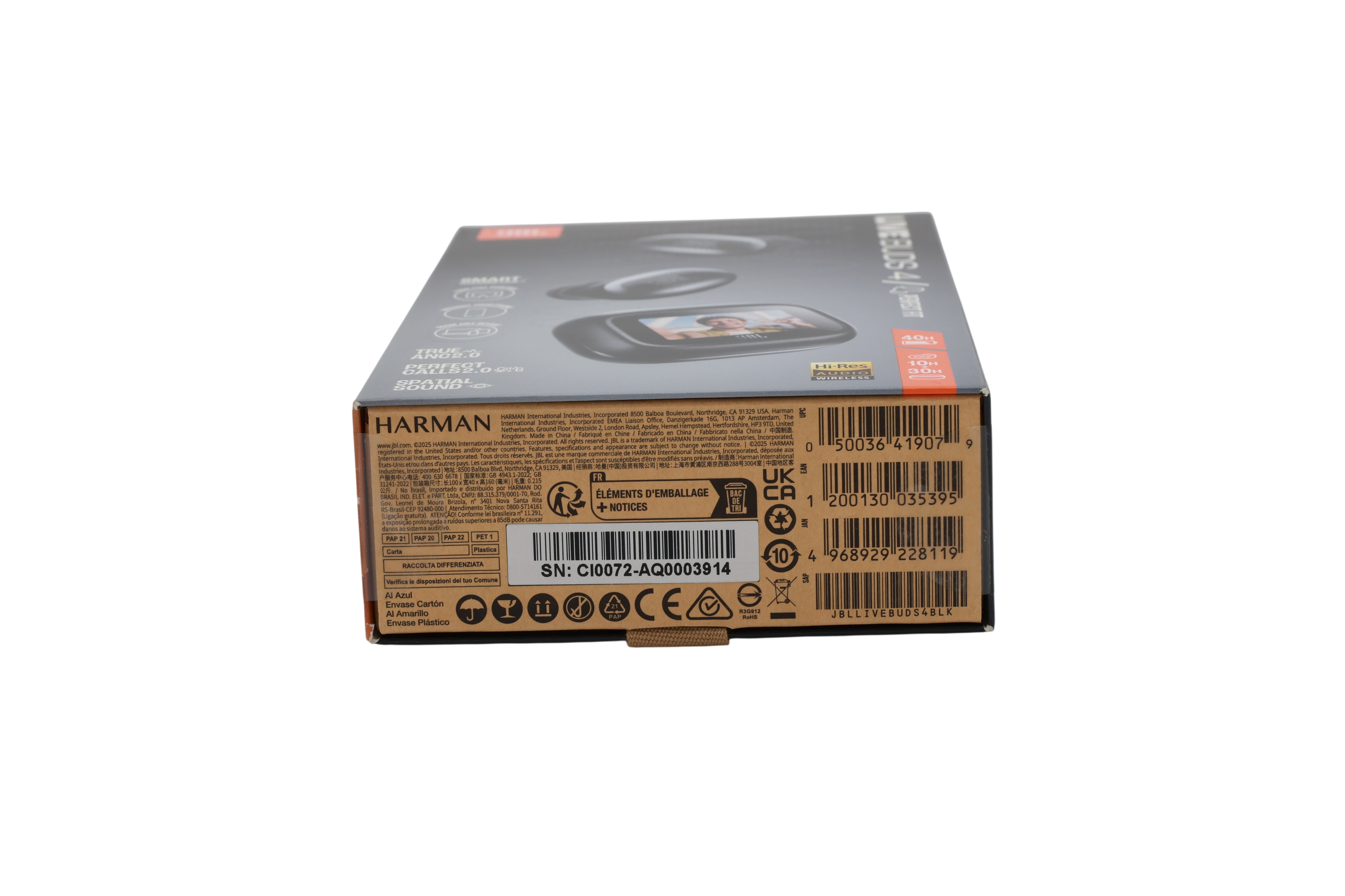 JBL Live Buds 4, langattomat Bluetooth-korvakuulokkeet, musta