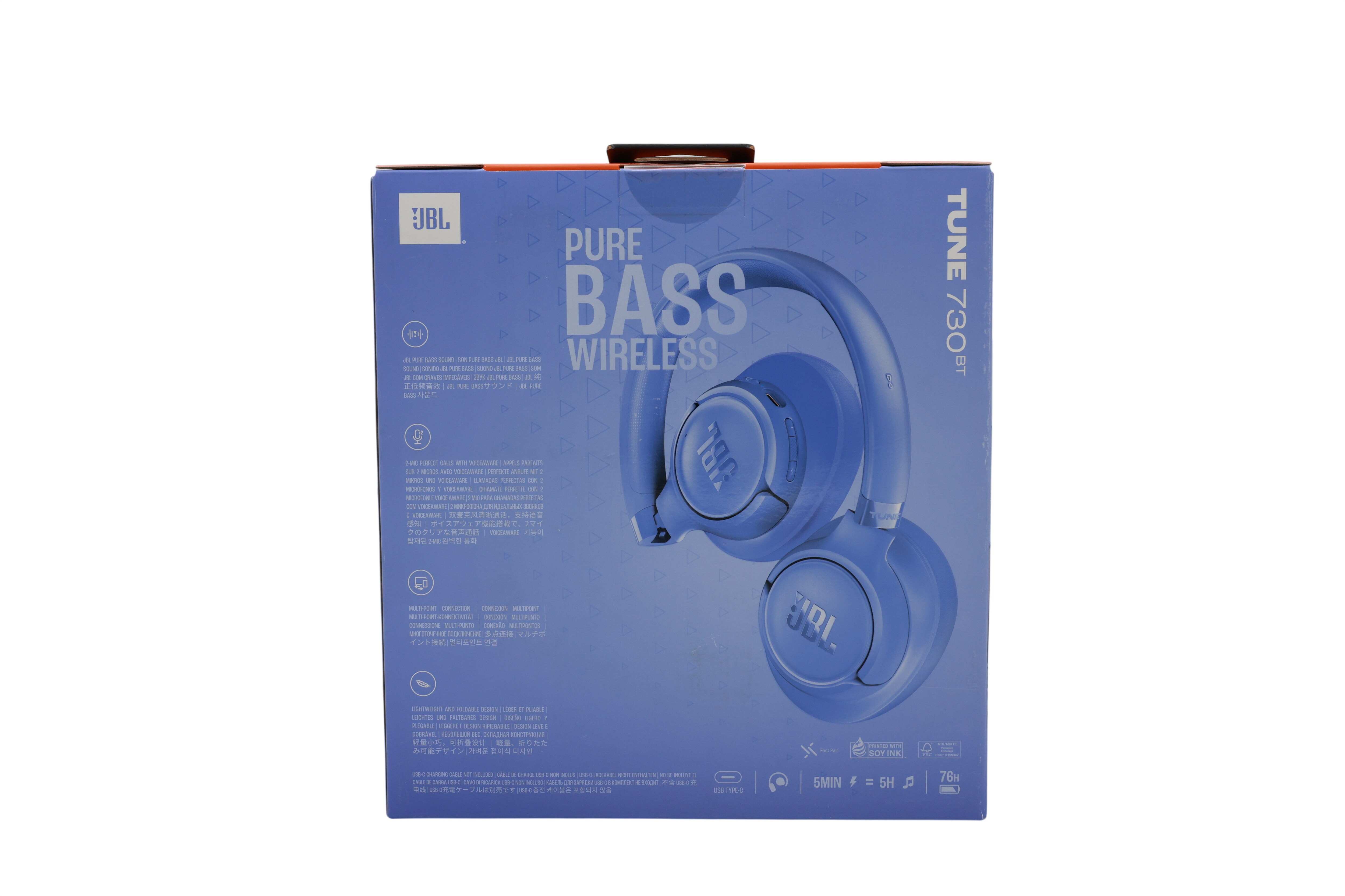 JBL Tune 730BT -kuulokkeet, helppo pariliitos Androidin, Windows 10:n ja 11:n kanssa