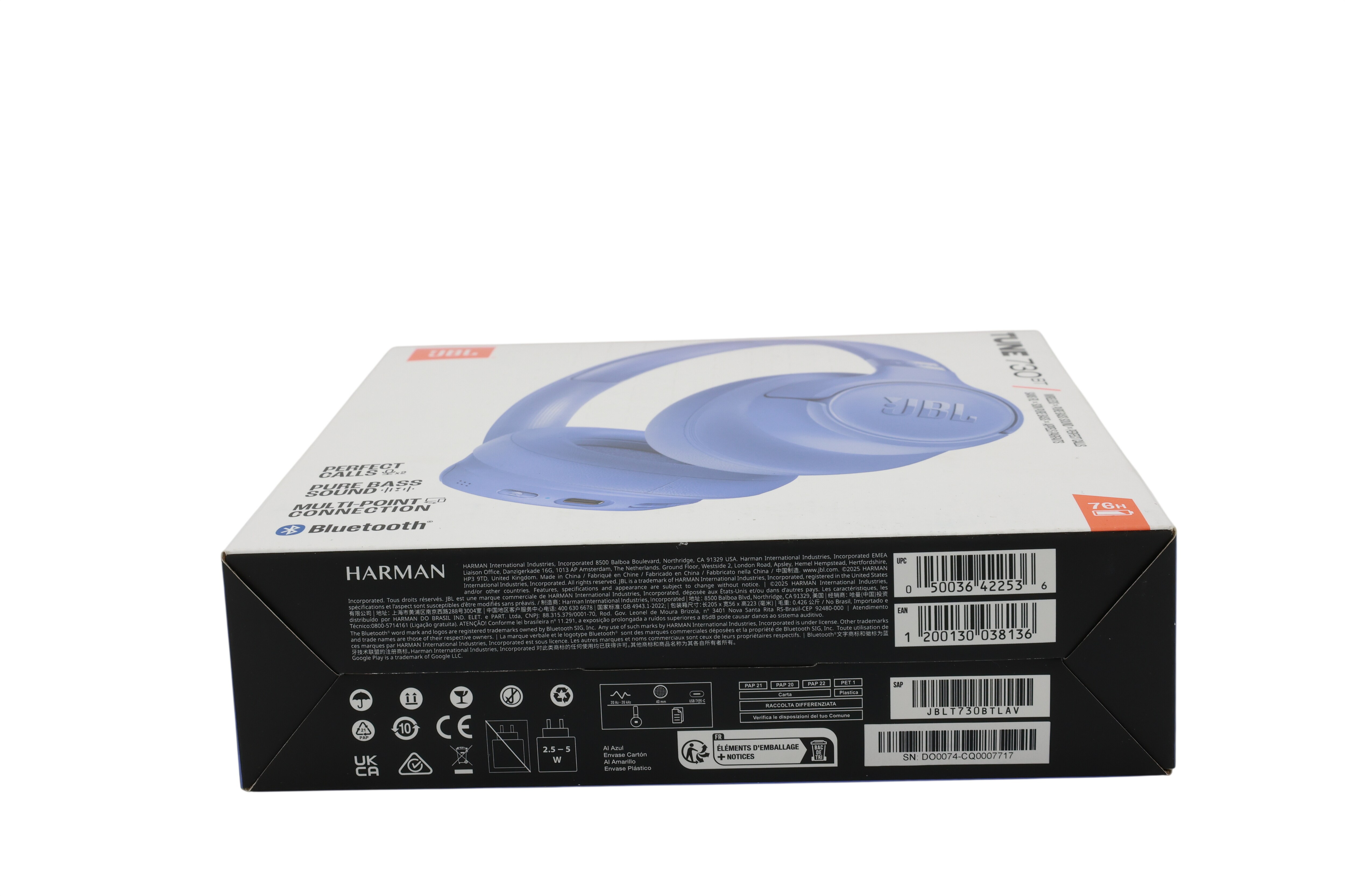 JBL Tune 730BT -kuulokkeet, helppo pariliitos Androidin, Windows 10:n ja 11:n kanssa