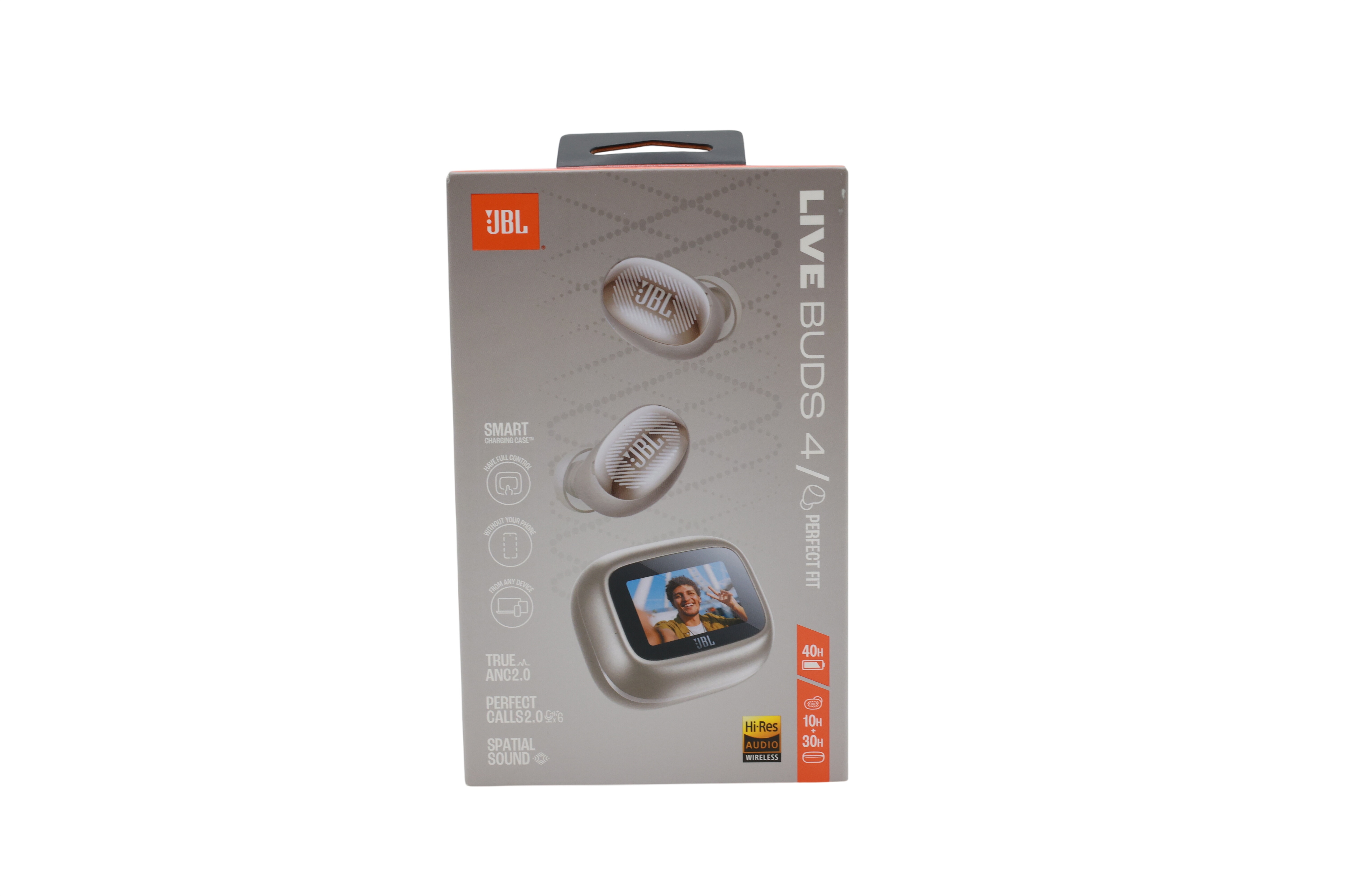 JBL Live Buds 4, langattomat melunvaimennuskuulokkeet, samppanjaväri