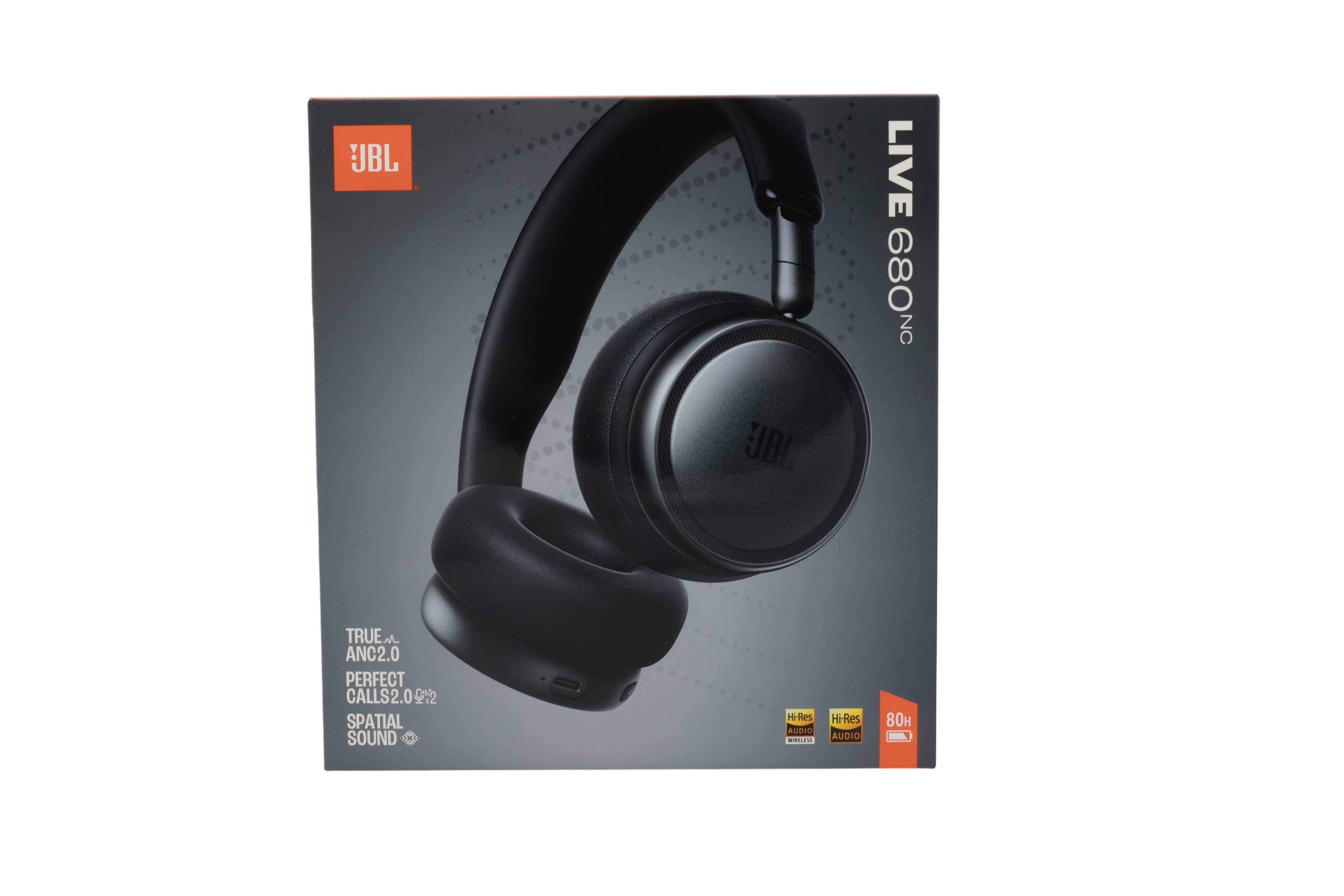 JBL Live 680NC langattomat on-ear-kuulokkeet, joissa on adapt.NC-tekniikka, musta
