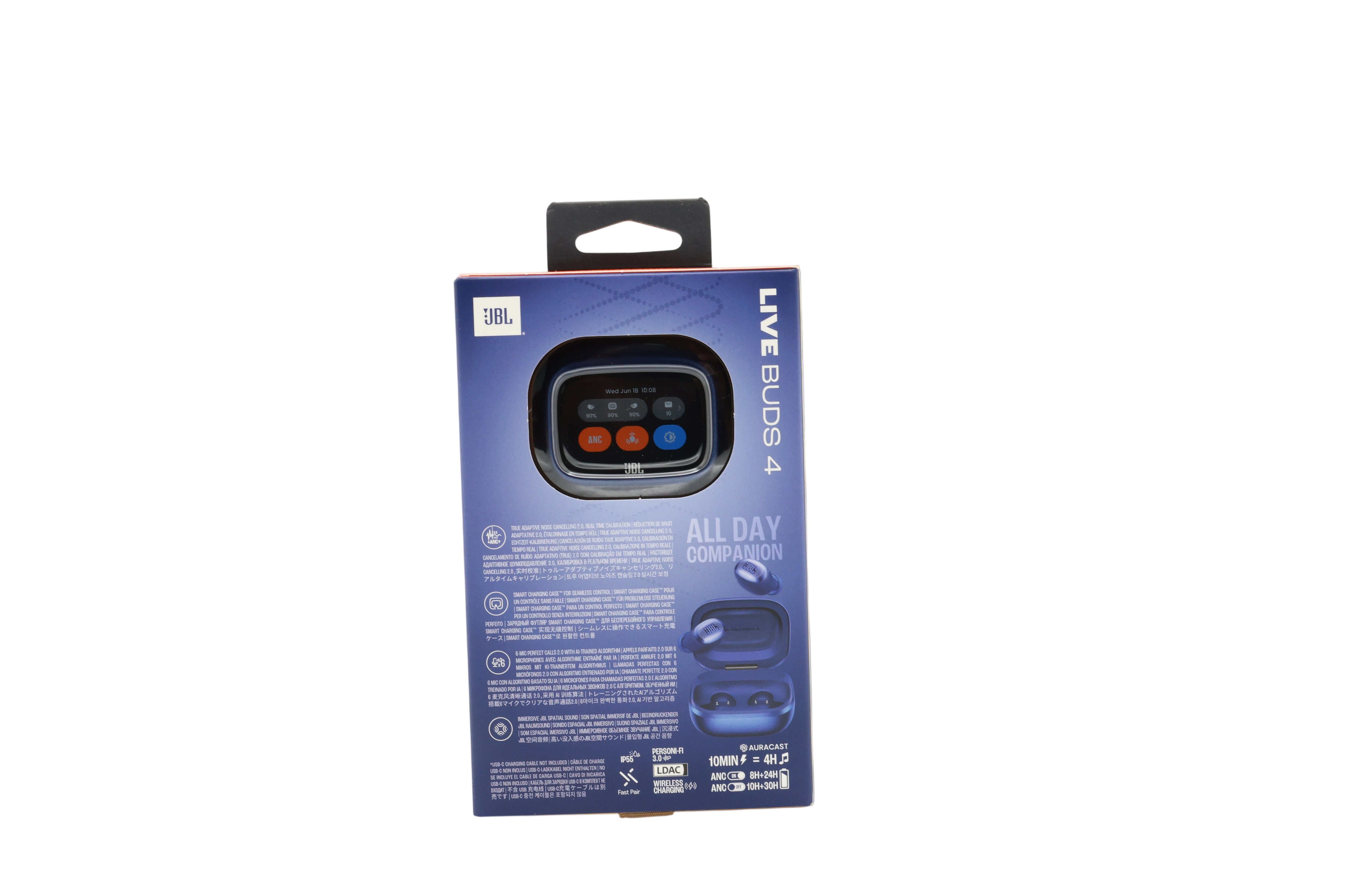 JBL Live Buds 4, langattomat in-ear-kuulokkeet Bluetooth-yhteydellä, siniset