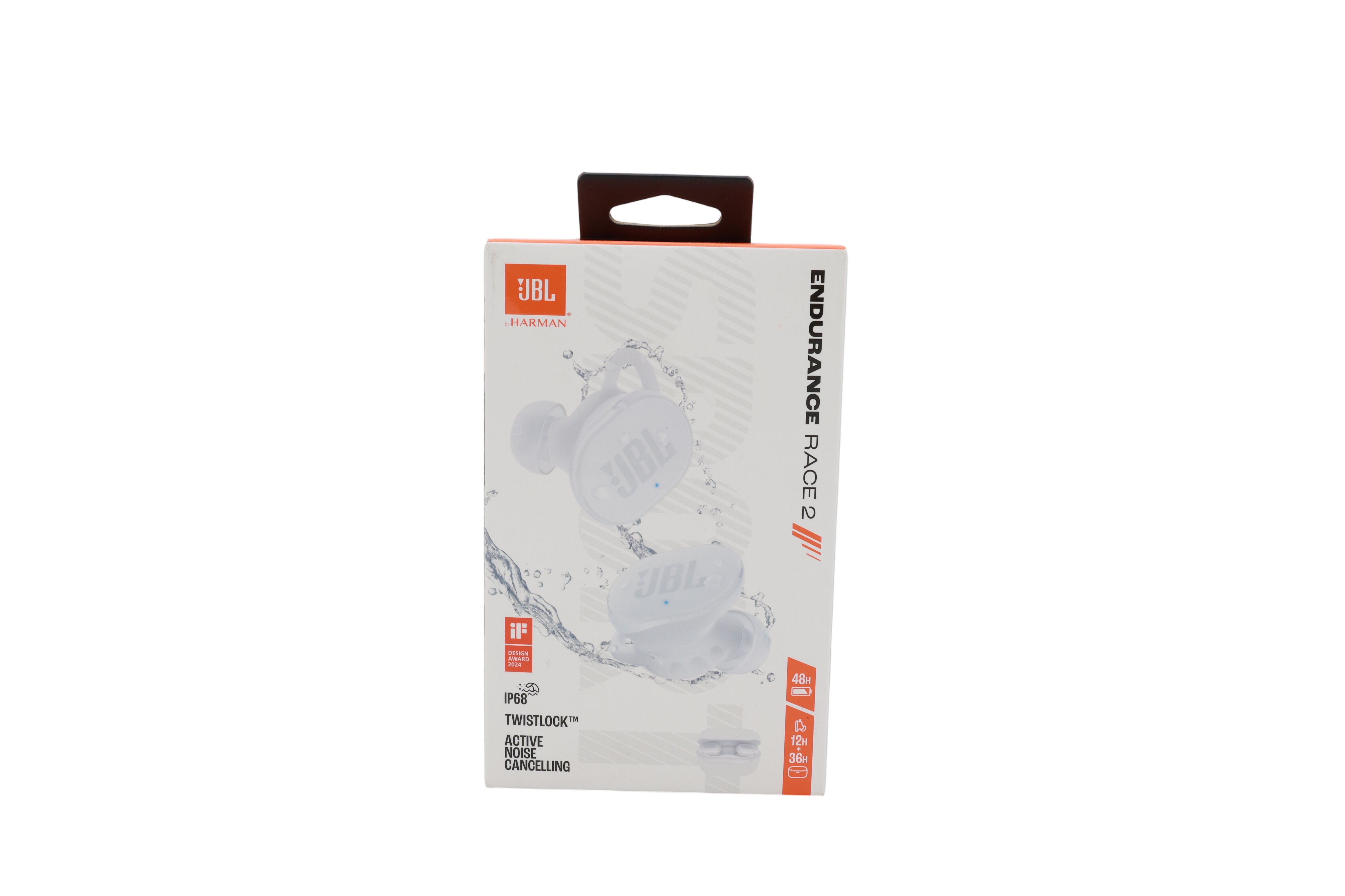 JBL Endurance Race 2, täysin langattomat Bluetooth-korvakuulokkeet, valkoiset