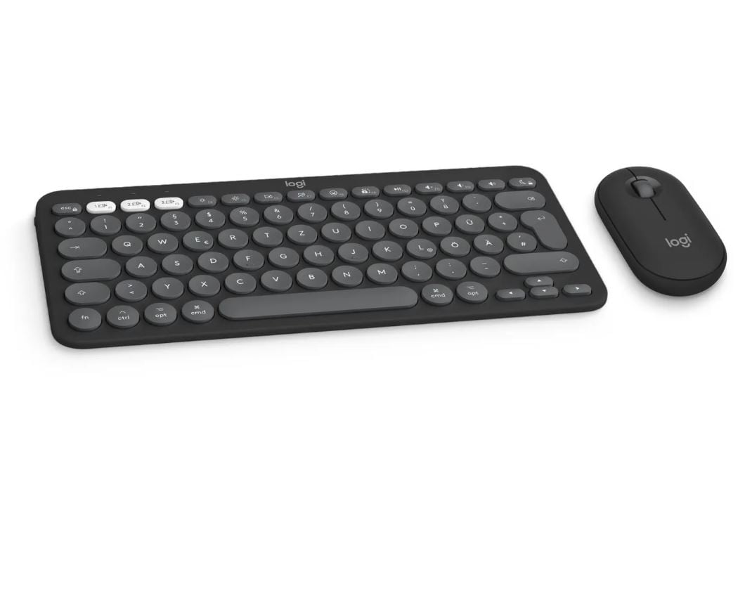 Logitech Pebble 2 Combo for Mac – näppäimistö- ja hiiripaketti – QWERTZ – saksa