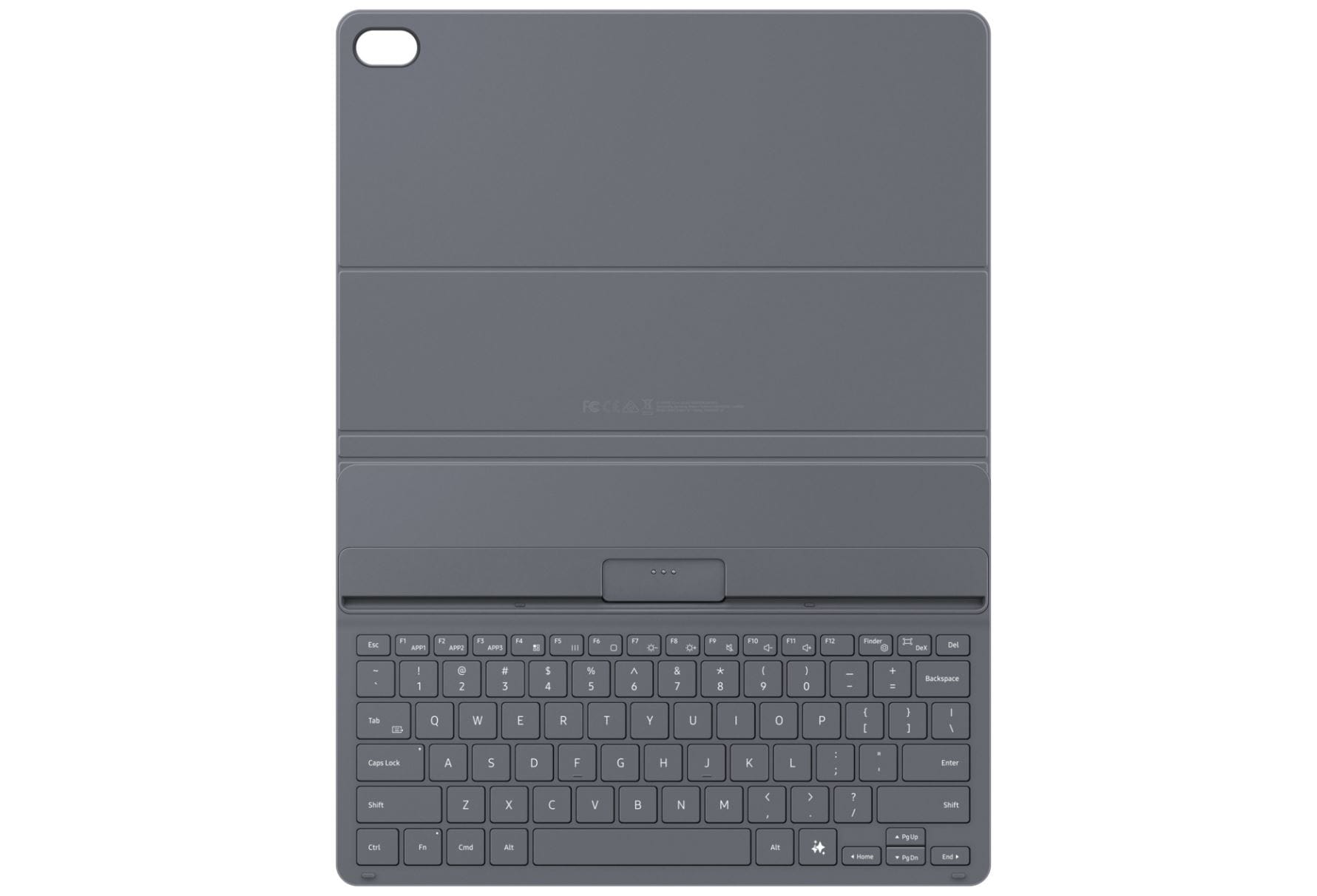 Samsung Book Cover Keyboard Slim Galaxy Tab S12:lle – QWERTZ – musta