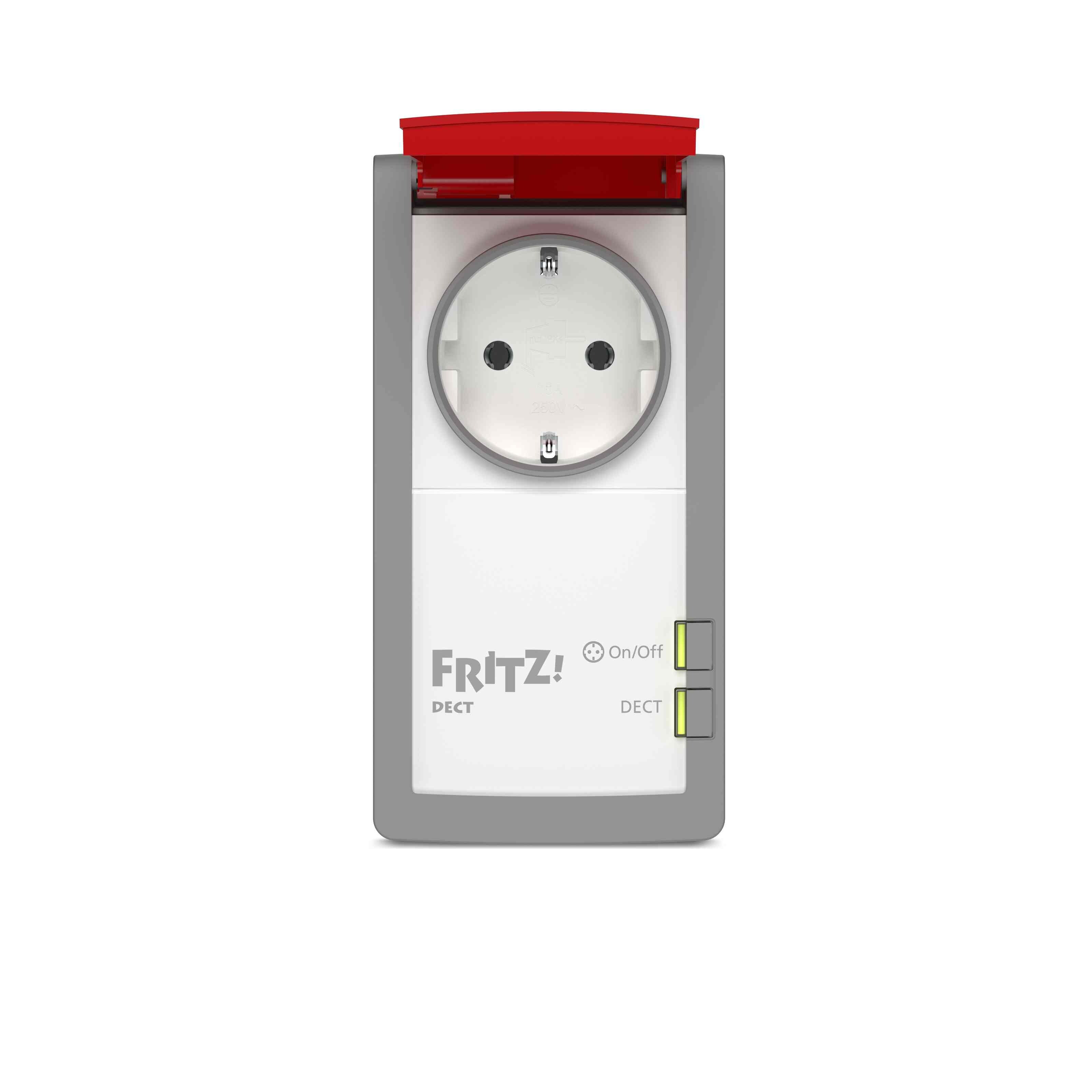 FRITZ!DECT 210 -pistorasia, jossa on mittaustoiminto, ulkokäyttöön