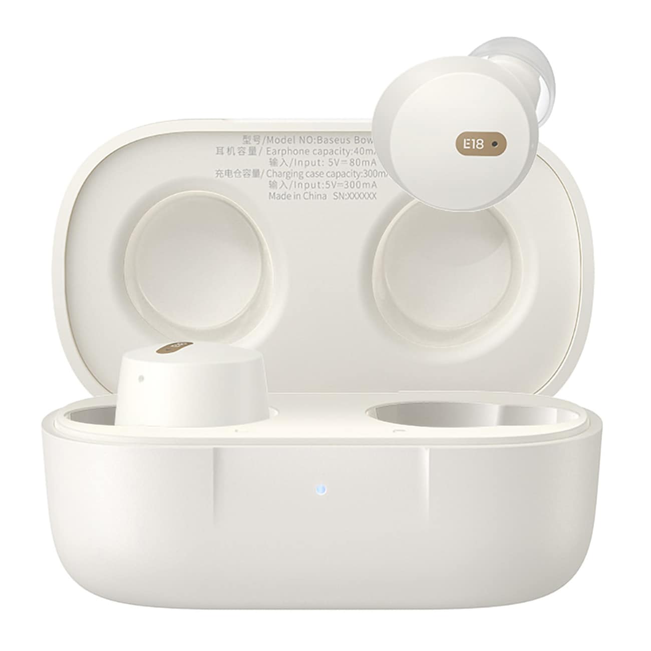 Baseus Bowie E18 Langattomat TWS ENC IPX4 kuulokkeet - Valkoinen