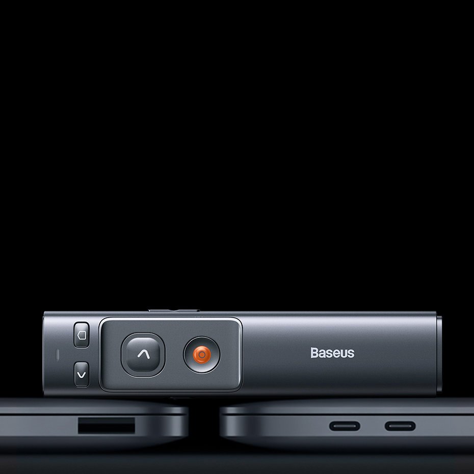 Baseus Orange Dot Langaton esittelylaserosoitin - harmaa (pariston kanssa)