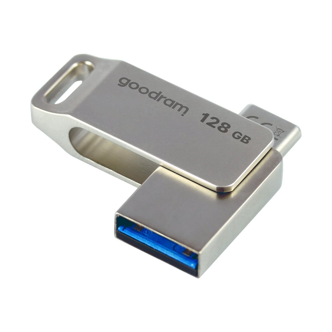 Muistitikku 128GB USB 3.2 Gen 1 USB / USB C OTG ODA3 Goodram - hopea