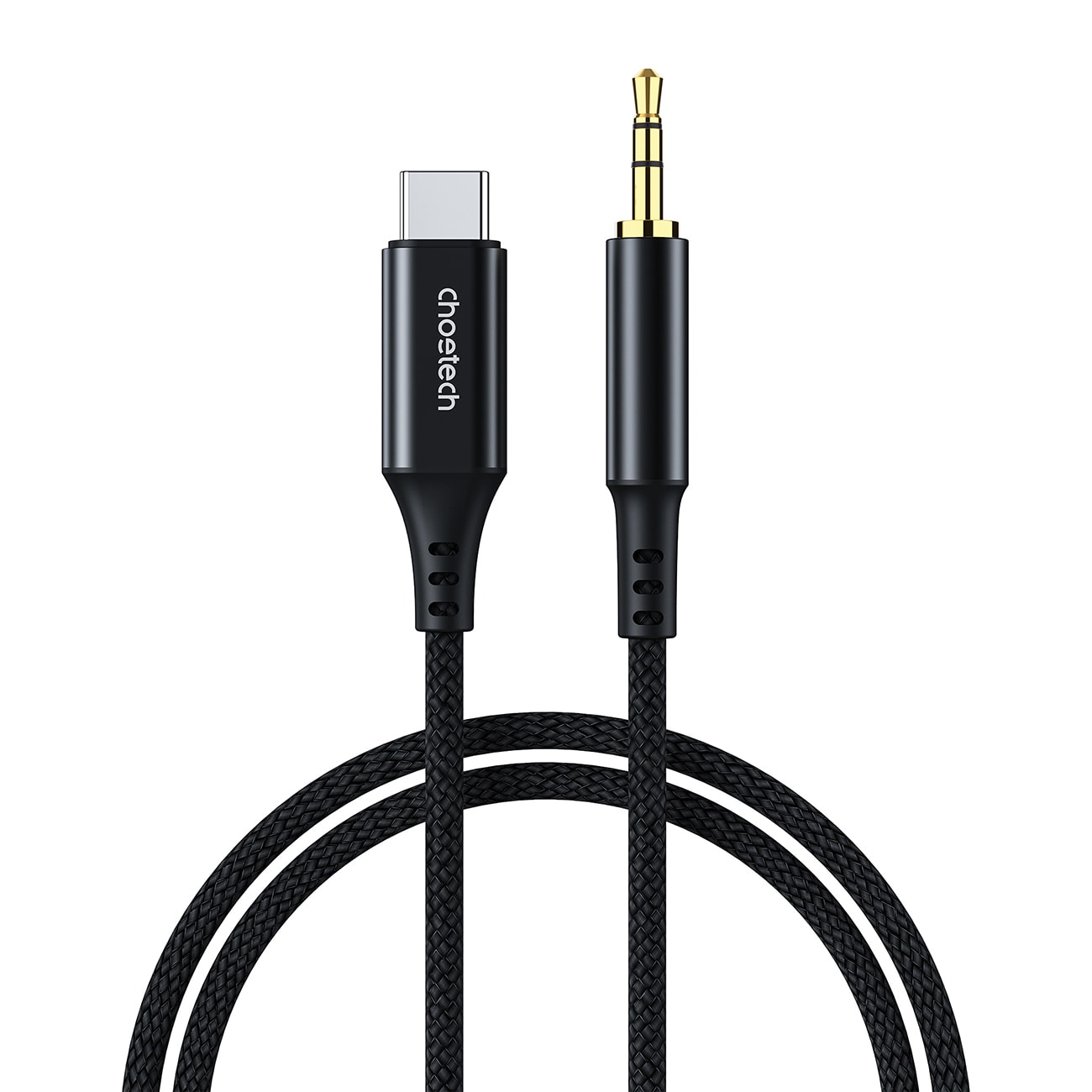 Choetech AUX006 USB-C / 3,5 mm:n miniliitäntäkaapeli 1 m - musta