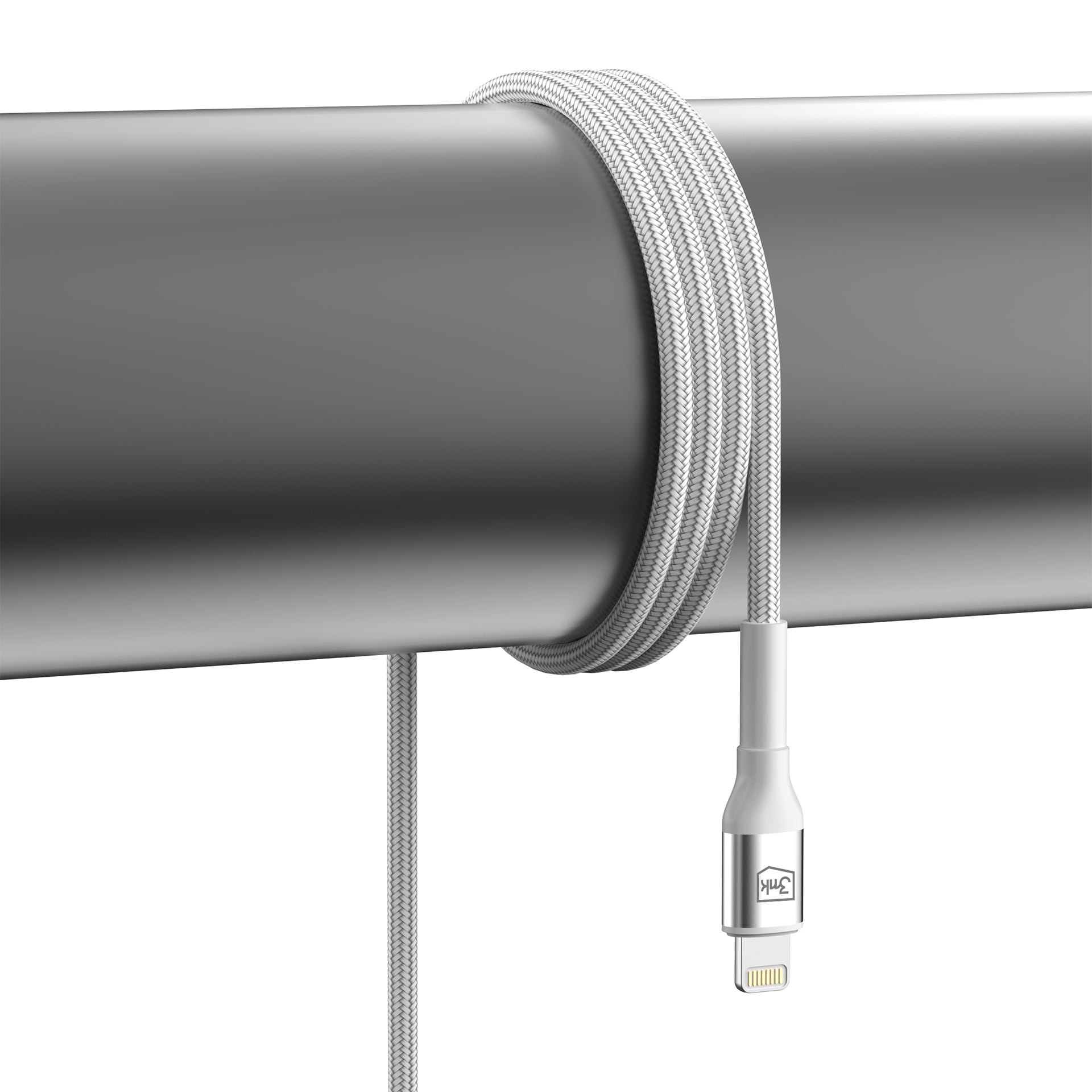 3mk 3mk Kaapeli 3mk Hyper Cable N-SERIES USB-A / Lightning 2m 5V/2.4A 12W / valkoinen