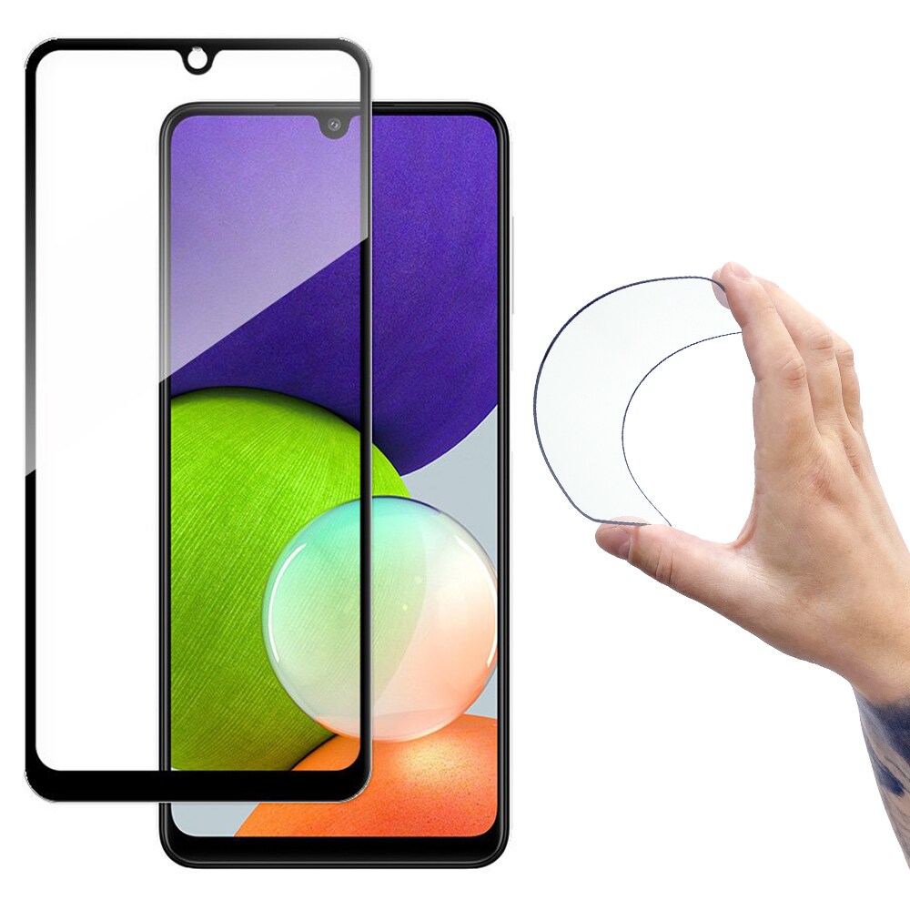 Wozinsky Flexi Nano Glass hybridinäytönsuoja Samsung Galaxy A22 4G musta.