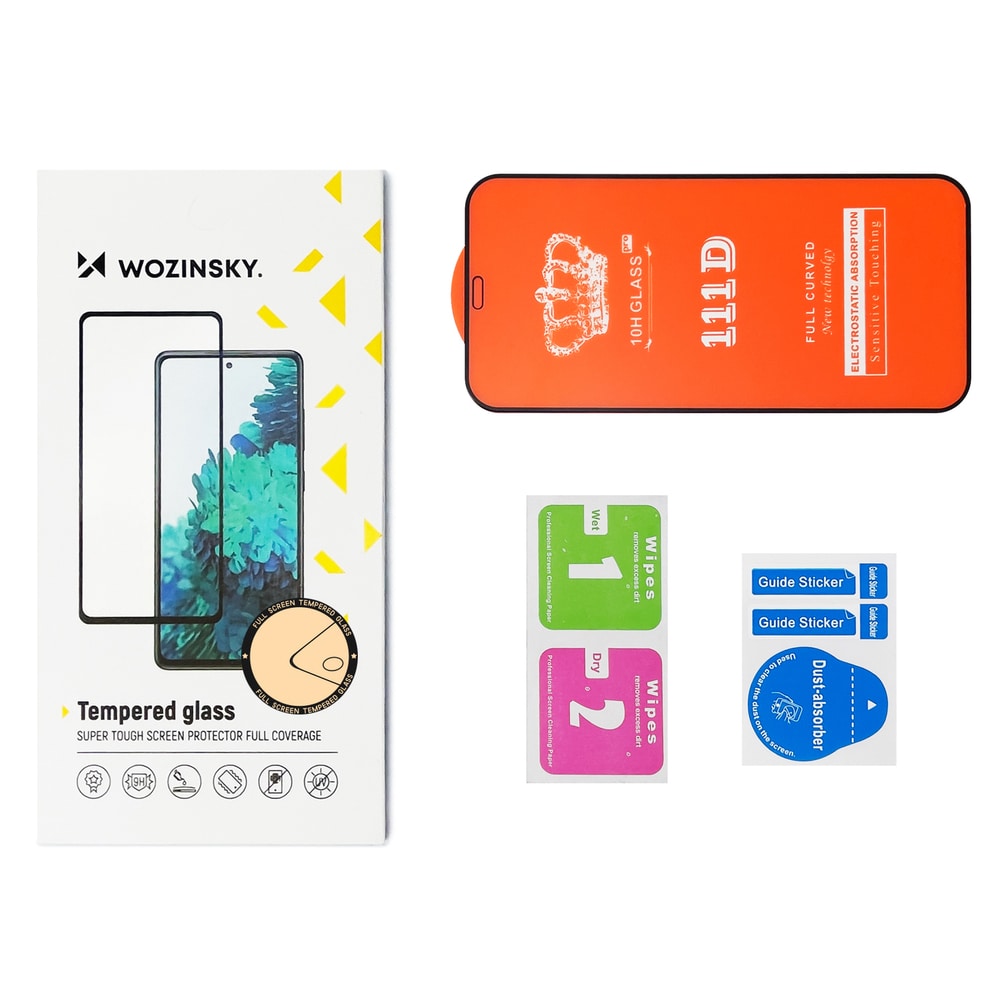 Wozinsky Full Glue Super Tough näytönsuoja Case Friendly Samsung Galaxy A42 5G musta