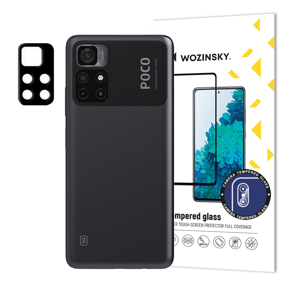 Wozinsky Täydellinen 9H Full Camera karkaistu lasi Xiaomi Poco M4 Pro 5G-kameralle