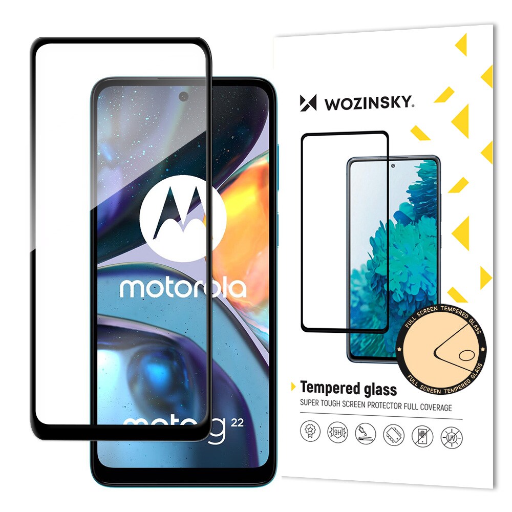 Wozinsky Täysliimattu karkaistu lasi Motorola Moto G22lle