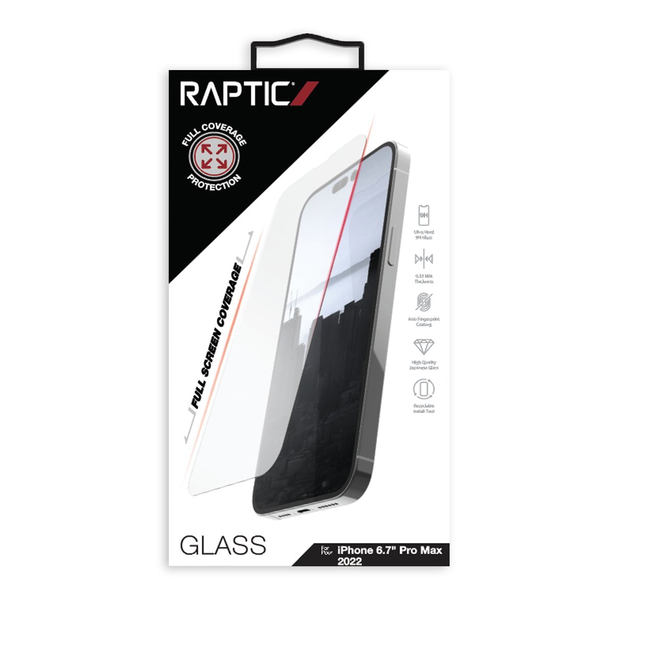 Raptic X-Doria Full Glass karkaistu lasi iPhone 14 Pro Max koko näytölle