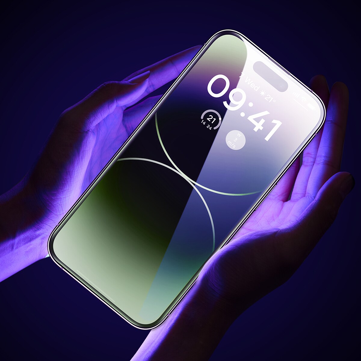 Baseus Koko karkaistu lasi iPhone 14 Pro Max, sinisen valon suodatin ja 0,3 mm kaiutin kansi