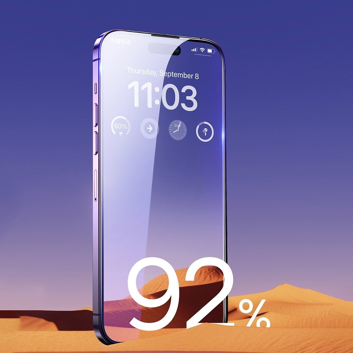 Baseus Koko karkaistu lasi iPhone 14 Pro Max, sinisen valon suodatin ja 0,3 mm kaiutin kansi