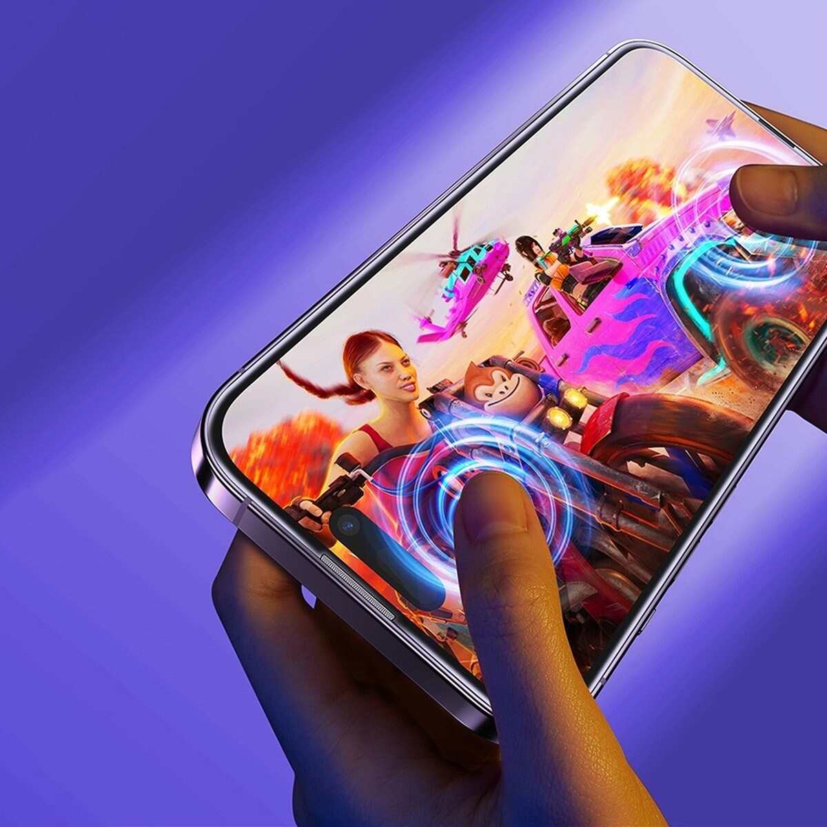 Baseus Koko karkaistu lasi iPhone 14 Pro Max, sinisen valon suodatin ja 0,3 mm kaiutin kansi