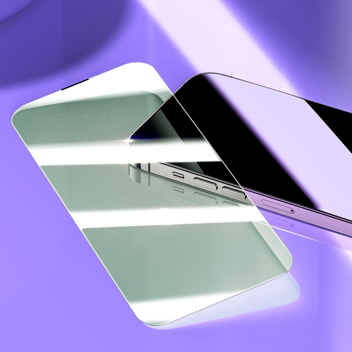Baseus Koko iPhone 14 Pro karkaistu lasi sinisen valon suodatin 0,3 mm kaiuttimen suojus + kehys