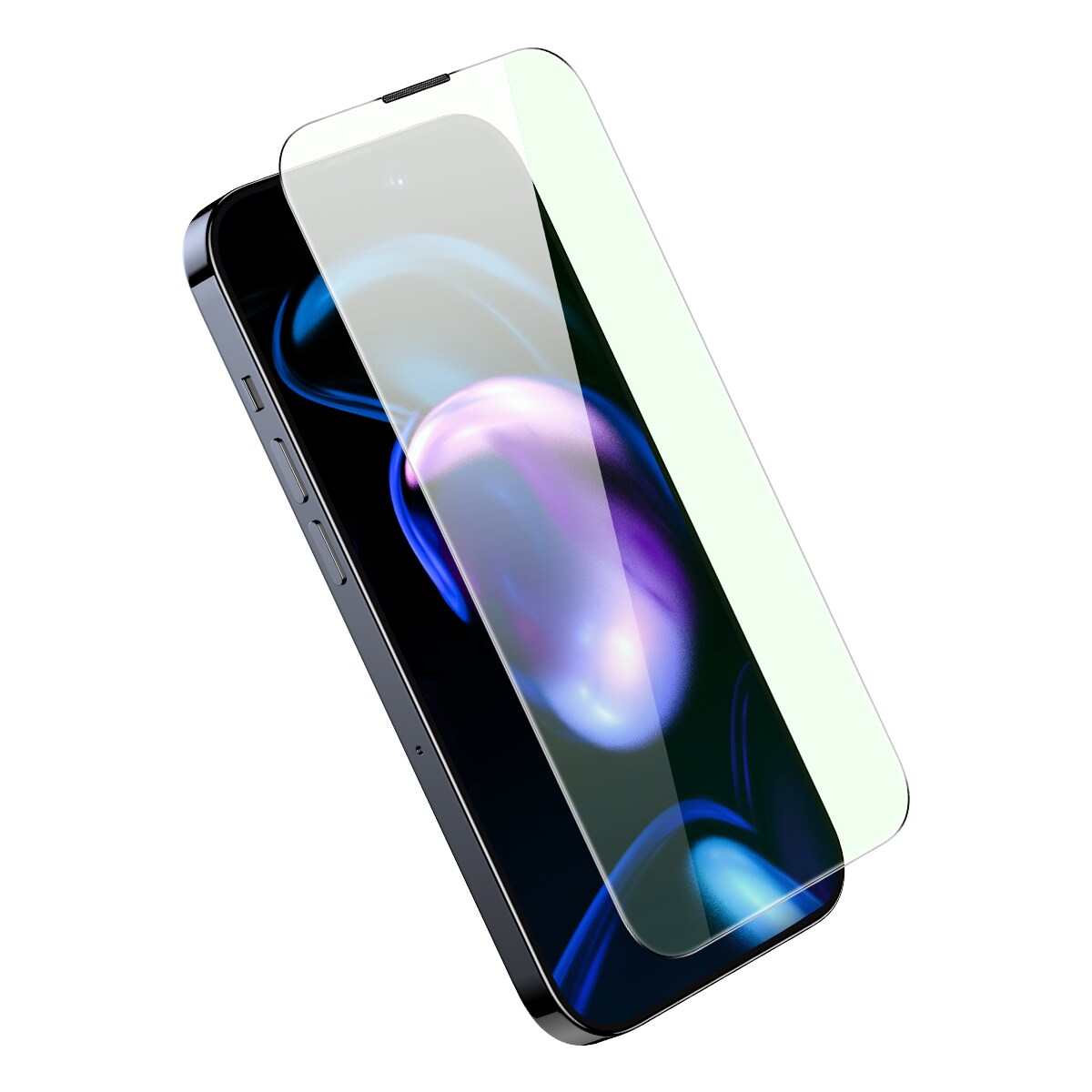 Baseus Koko iPhone 14 Pro karkaistu lasi sinisen valon suodatin 0,3 mm kaiuttimen suojus + kehys