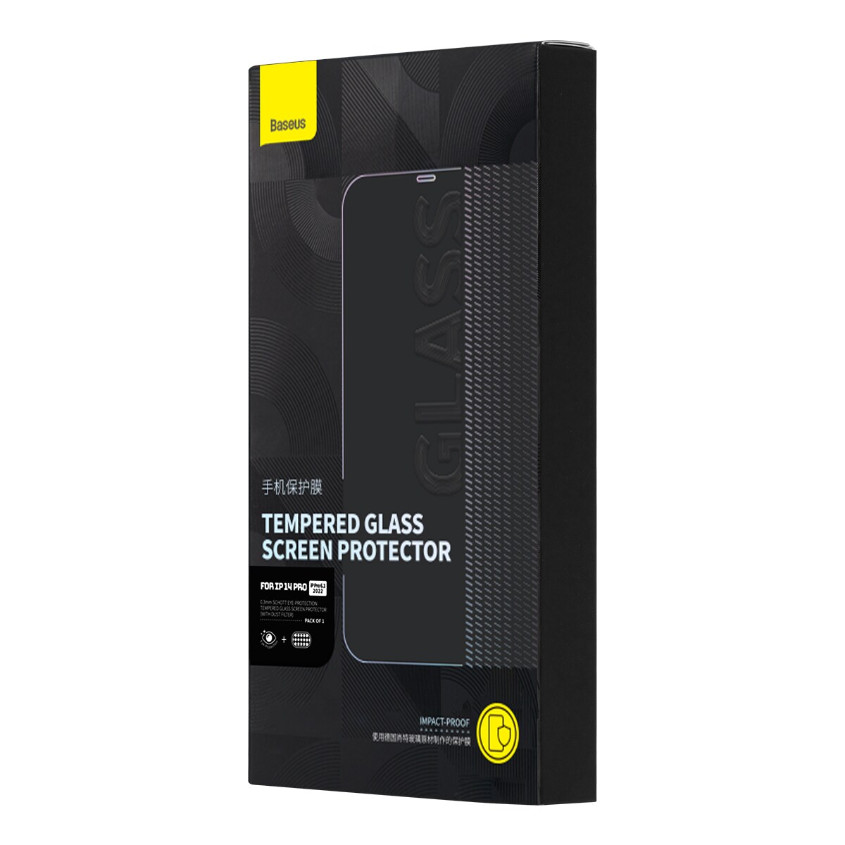 Baseus Koko iPhone 14 Pro karkaistu lasi sinisen valon suodatin 0,3 mm kaiuttimen suojus + kehys