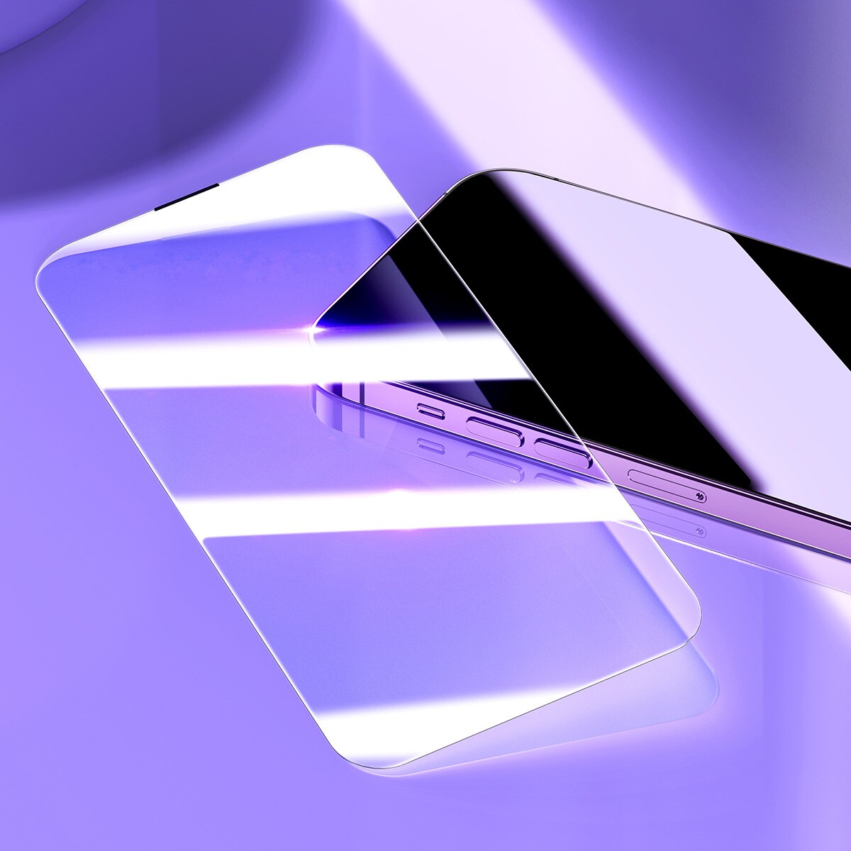 Baseus Koko karkaistu lasi iPhone 14 Pro:lle, kaiuttimen kansi 0,3 mm + kiinnityskehys