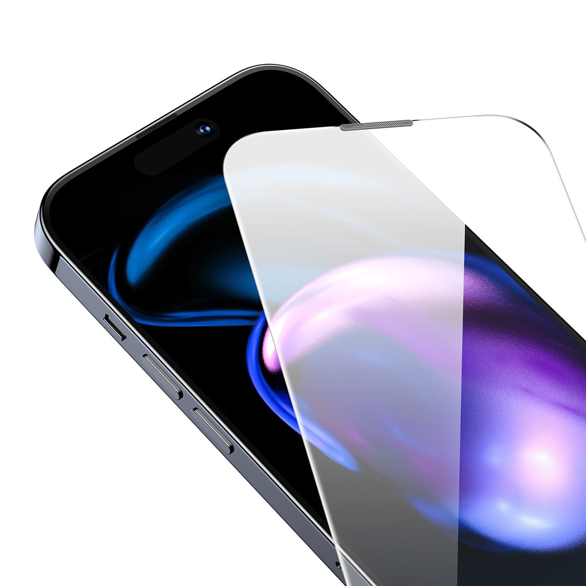 Baseus Koko karkaistu lasi iPhone 14 Pro:lle, kaiuttimen kansi 0,3 mm + kiinnityskehys