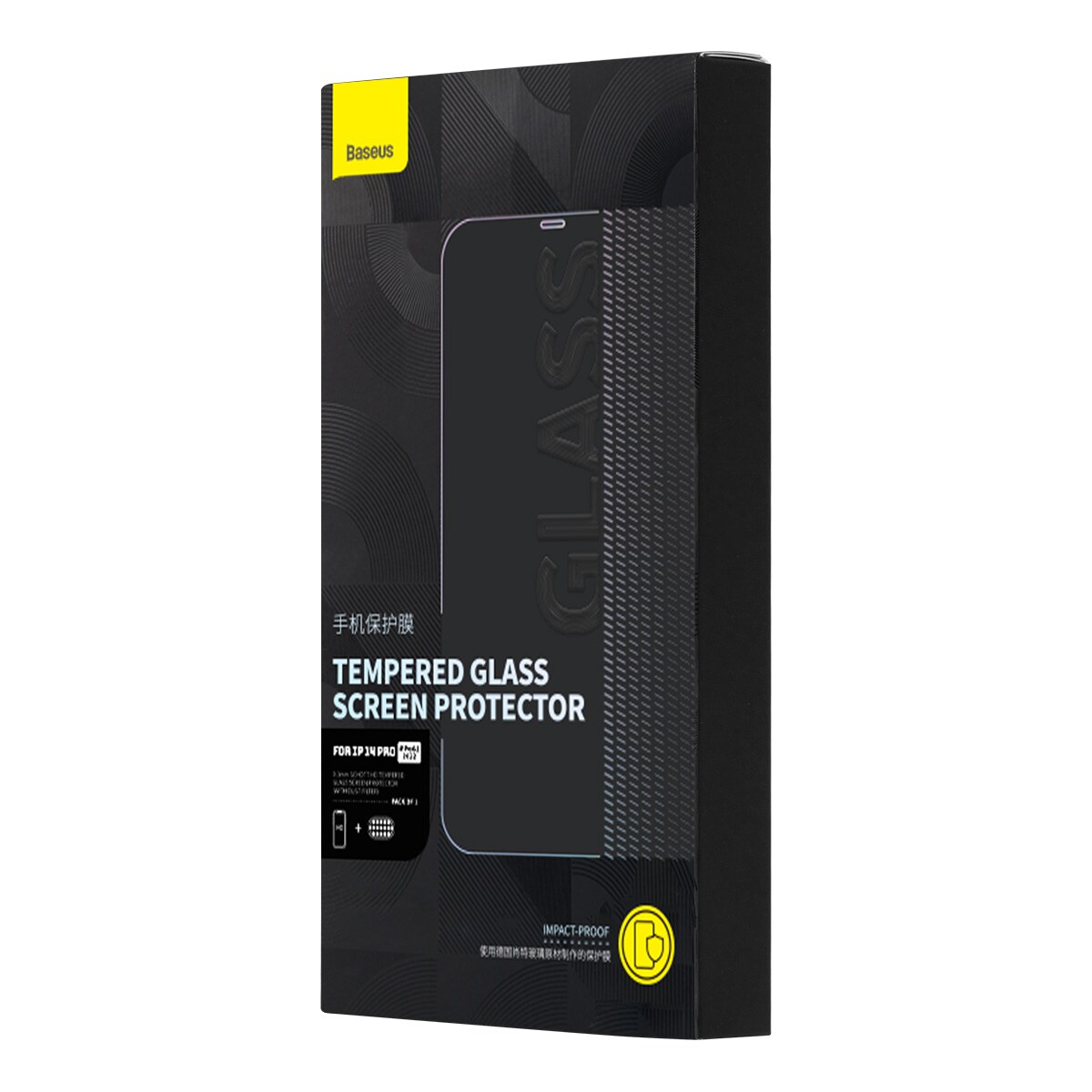 Baseus Koko karkaistu lasi iPhone 14 Pro:lle, kaiuttimen kansi 0,3 mm + kiinnityskehys