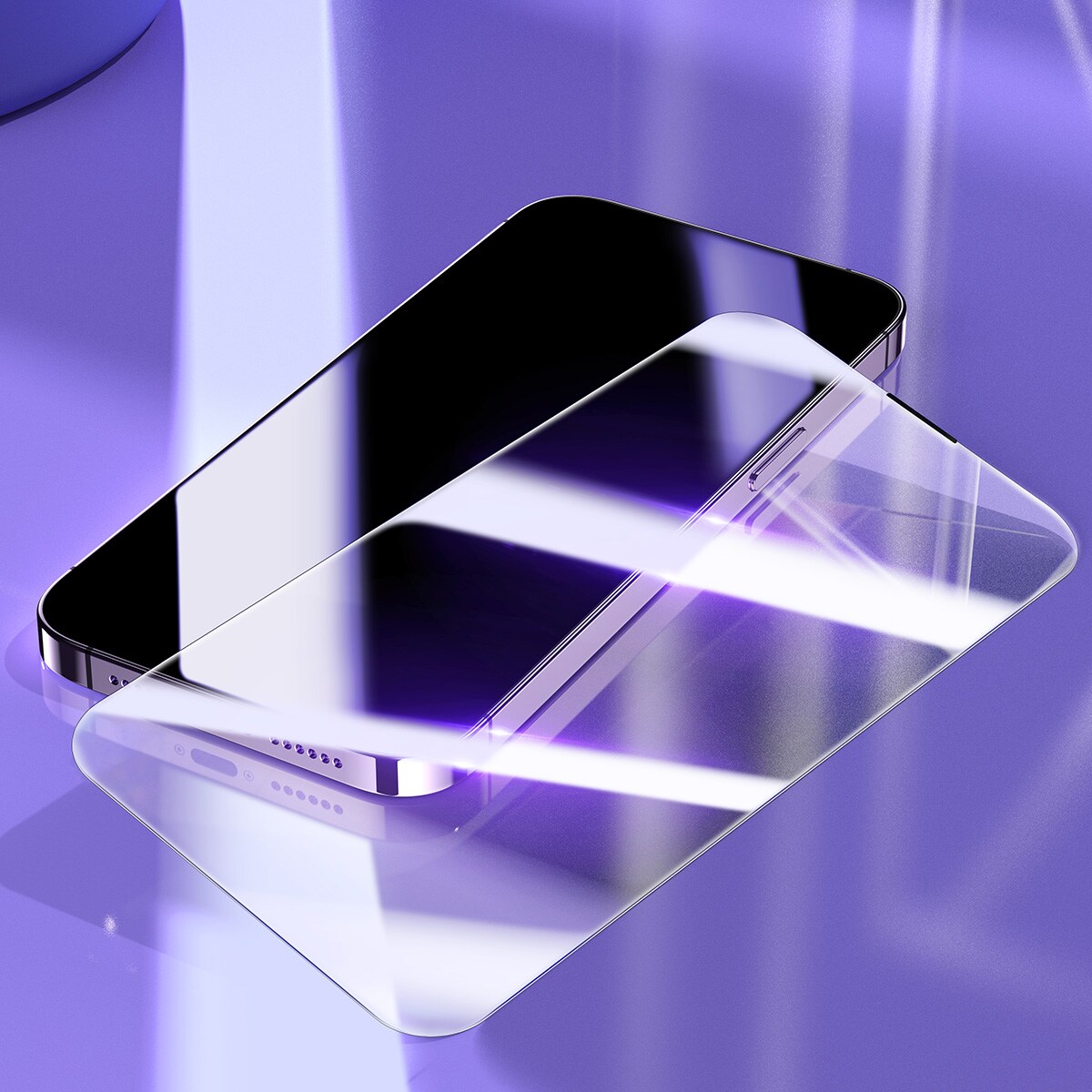 Baseus Koko karkaistu lasi iPhone 14 Pro:lle, kaiuttimen kansi 0,3 mm + kiinnityskehys