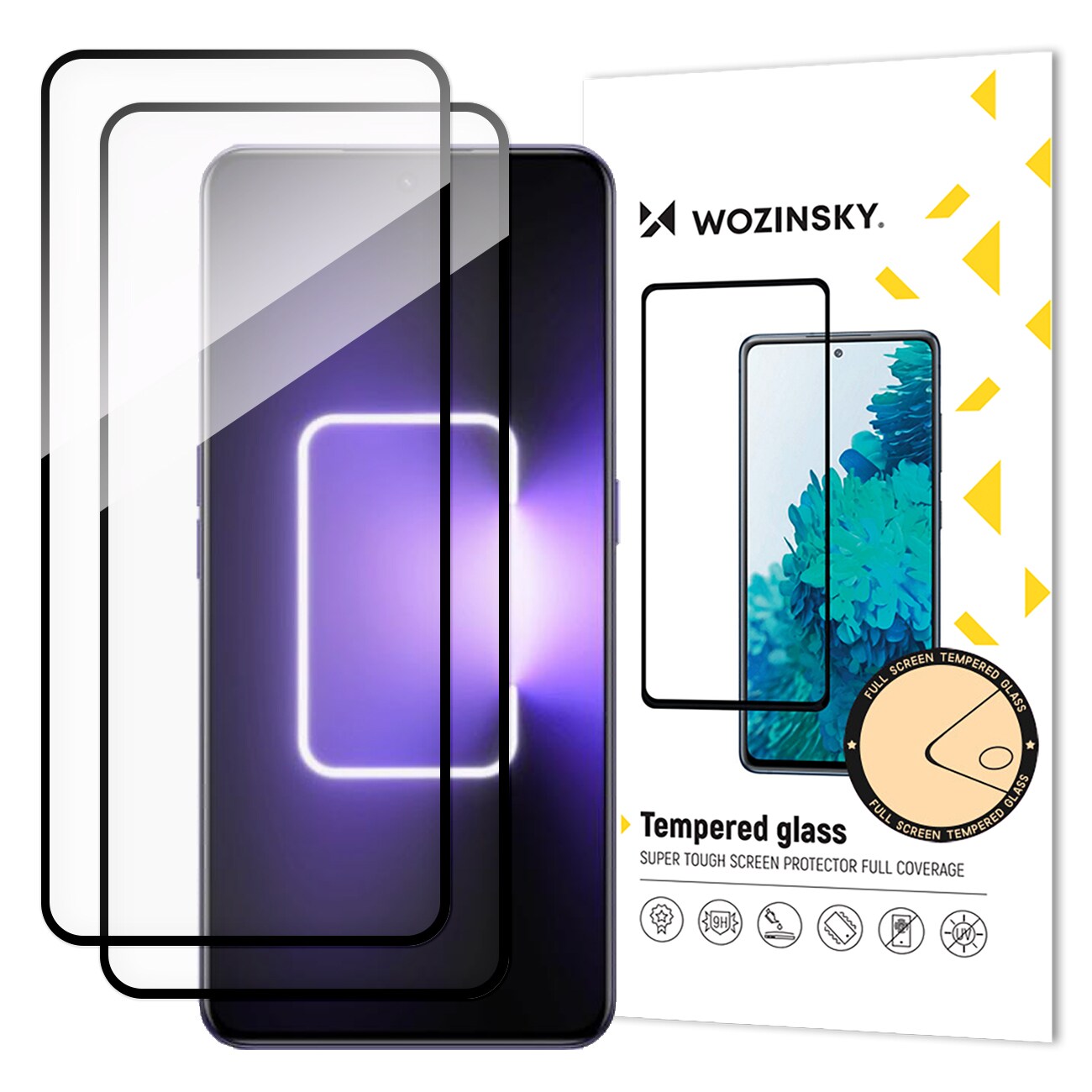 Wozinsky Täysliimattu karkaistu lasi Realme GT Neo 5 / Realme GT3 -malliin, 2-pack (2 kpl)