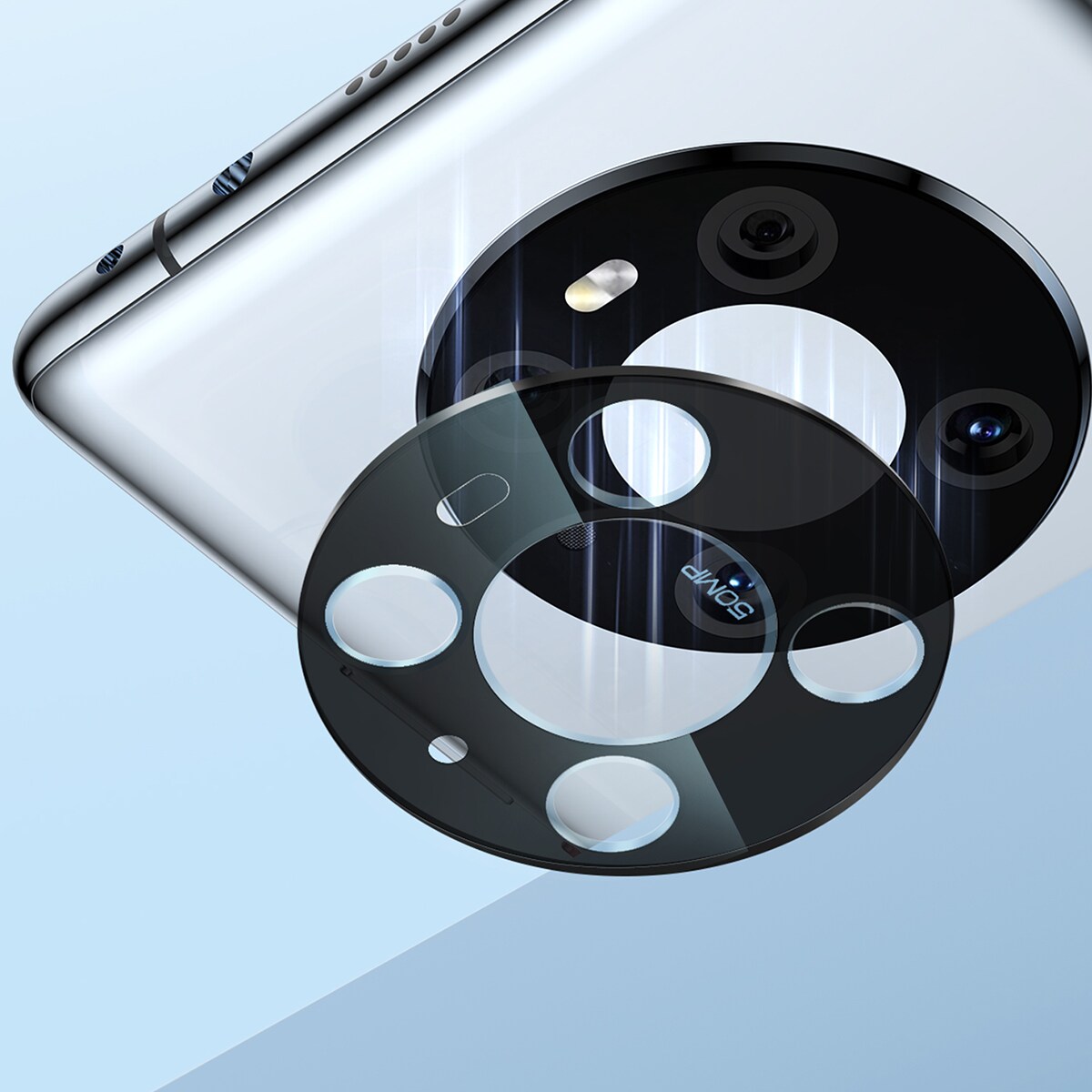 Baseus Huawei Mate 40 Pro kamerafilmi 0.3mm (2kpl) läpinäkyvä + puhdistussarja (SGQK000502)