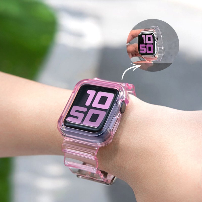 Silikoni nauha hihna rannekorun tapauksessa hihnan valosarja Apple Watch 38mm - sininen - sininen